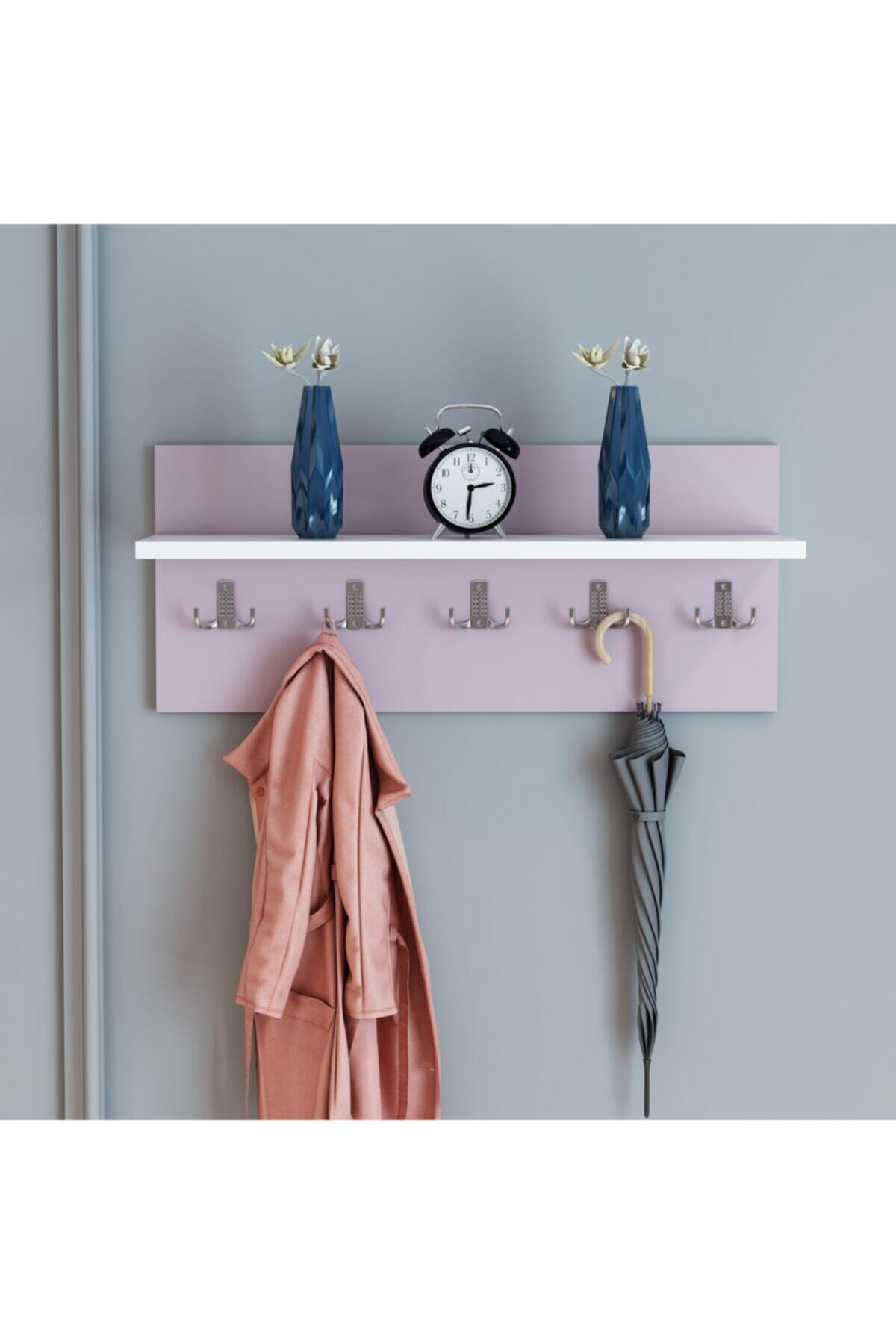 3A Konsept Açık Pembe Diva Kapı Arkası Askılık Portmanto Askılık Banyo Askılık
