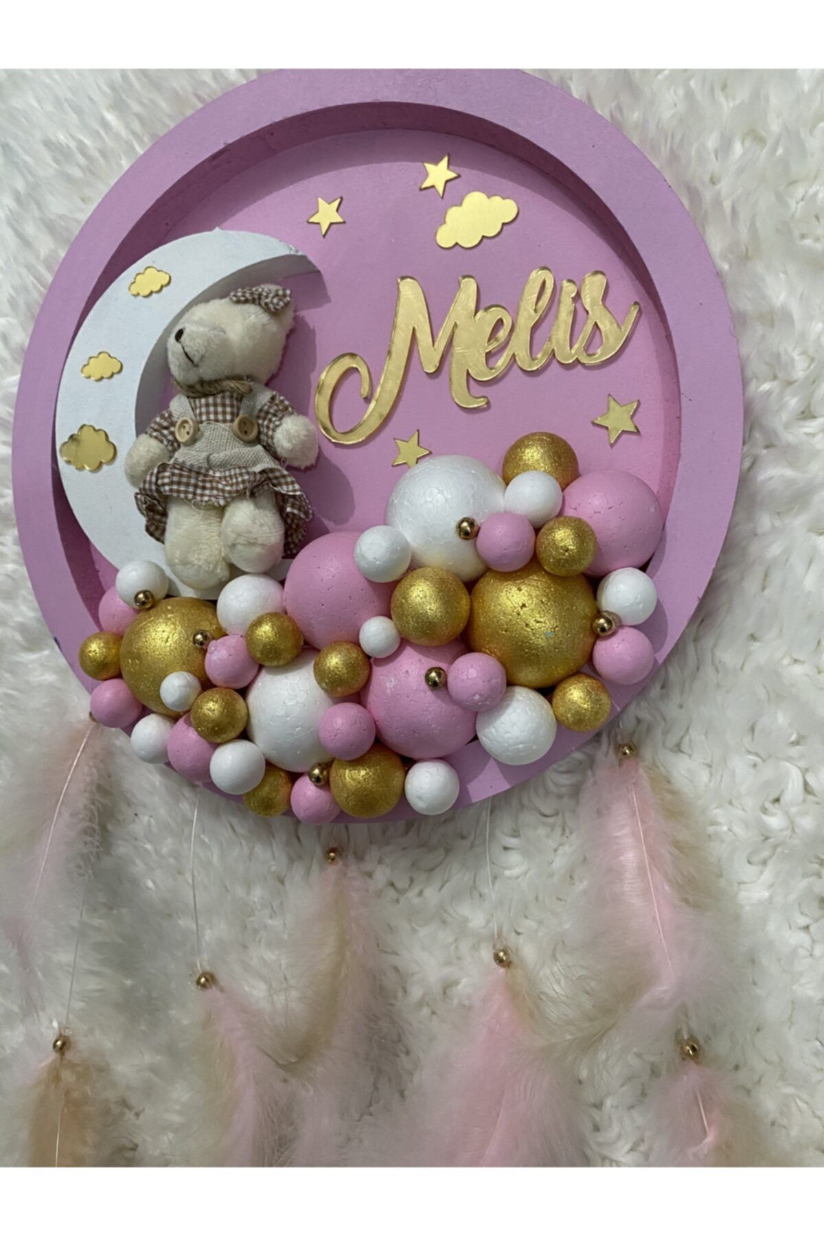 NeşeliAtölyem 31 Cm Ledsiz Bubble Bebek Kapı Süsü