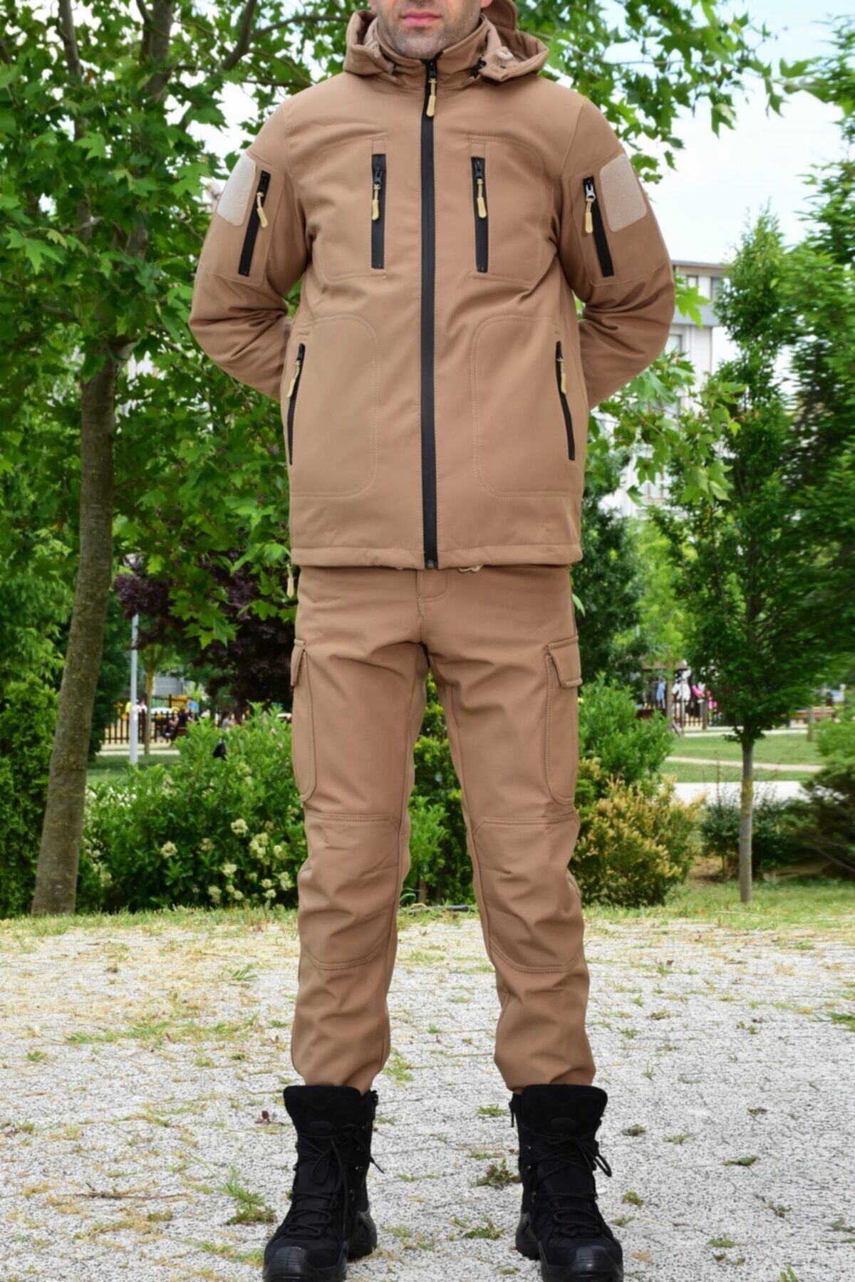 Mude Special Softshell Su Ve Rüzgar Geçirmez Mont Bej