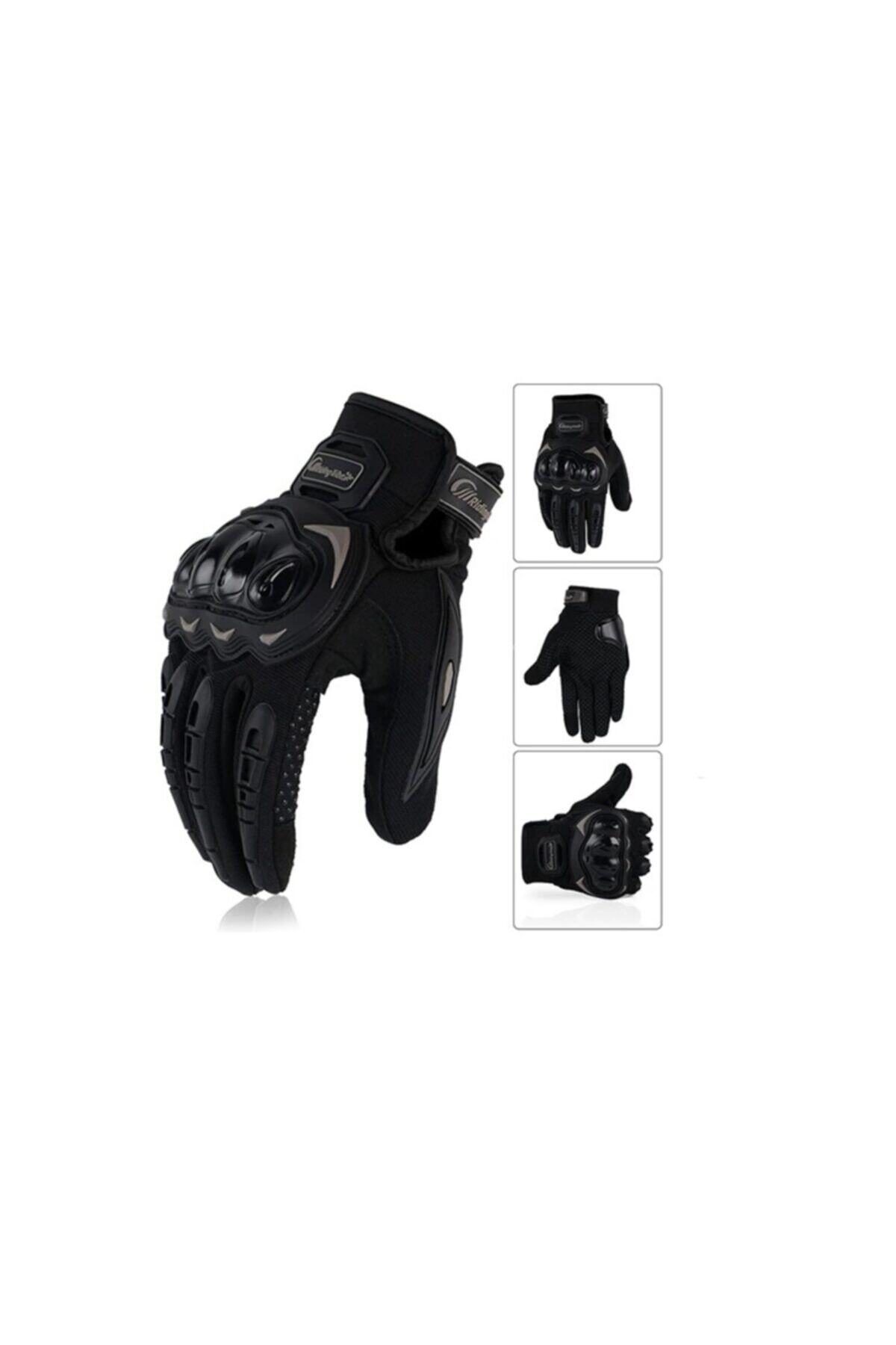 ProBiker Racing Biker Yazlık Eldiven Motosiklet Eldiveni Full Korumalı ( Siyah-gri )