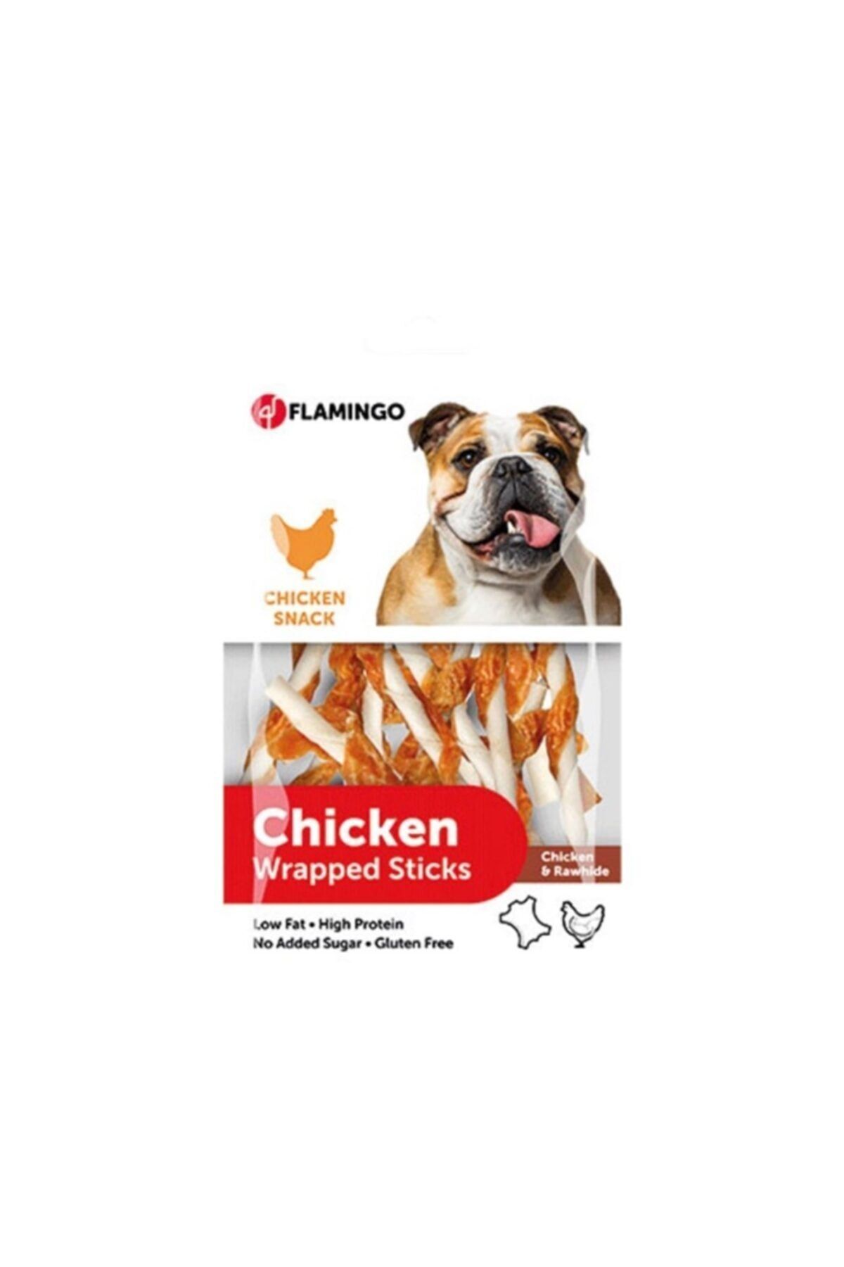 Flamingo Chicken Wrapped Tavuklu Burgu Çubuk Köpek Ödülü 65 gr