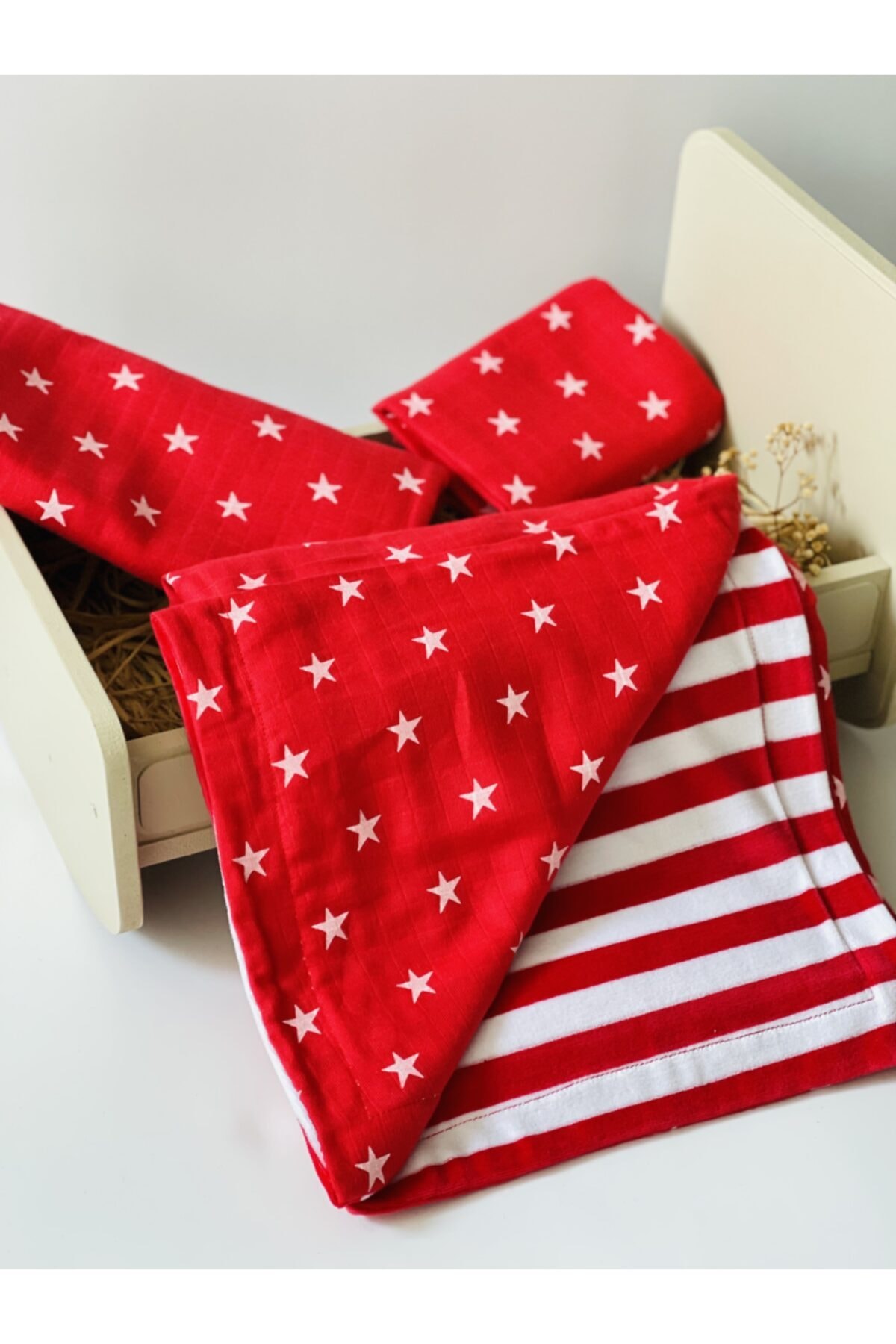 JUNİPERUS 3'lü Çok Amaçlı Müslin Battaniye Seti