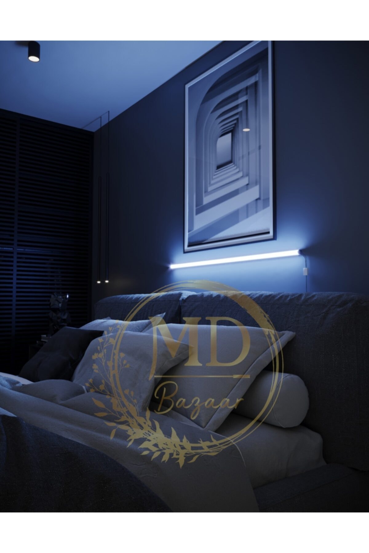 MDBazaar Uzaktan Kumandalı Rgb Led Abajur Aplik Gece Lambası Kumandali - Rgb Model