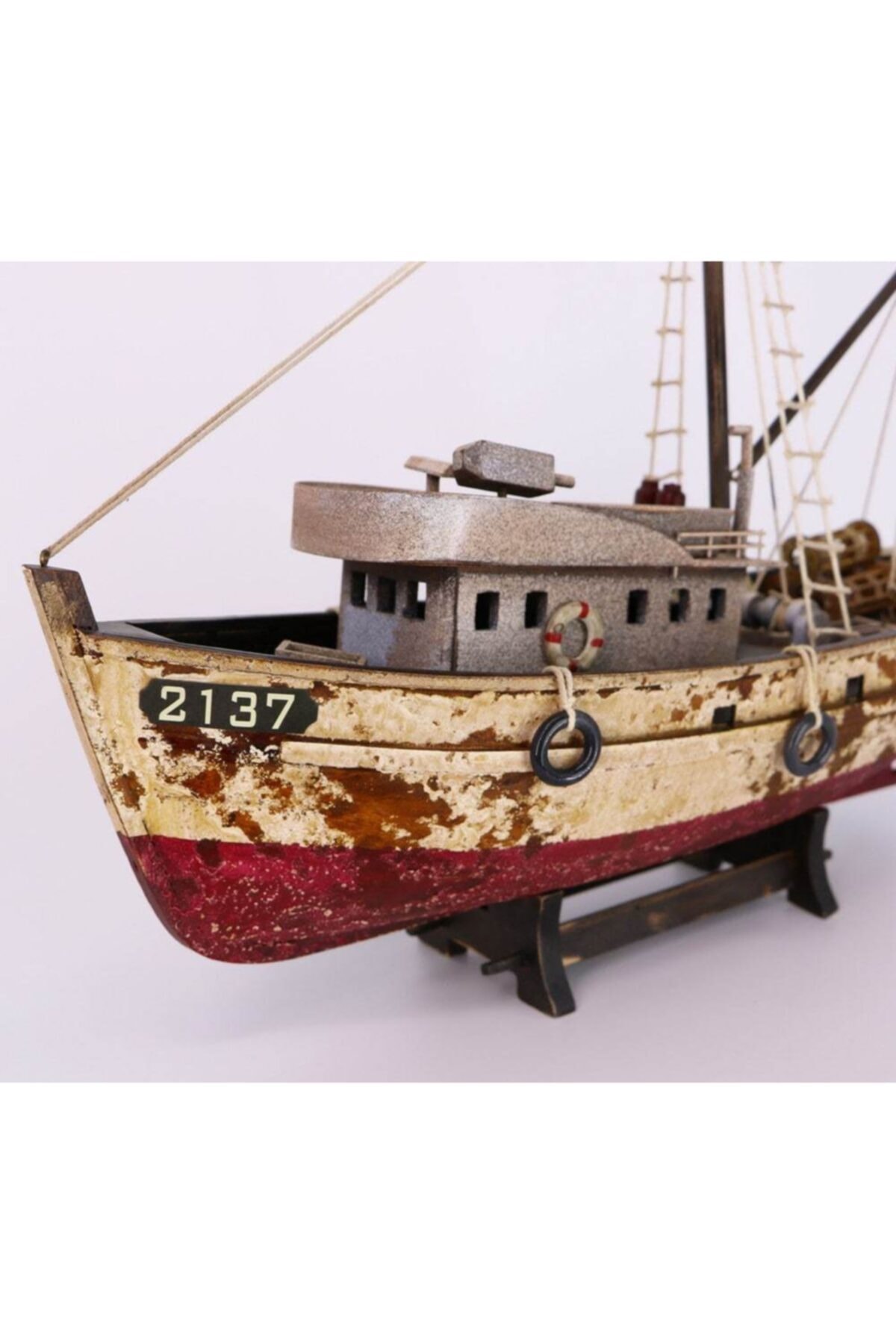 Misiny -eskitme Küçük Balıkçı Teknesi Maketi