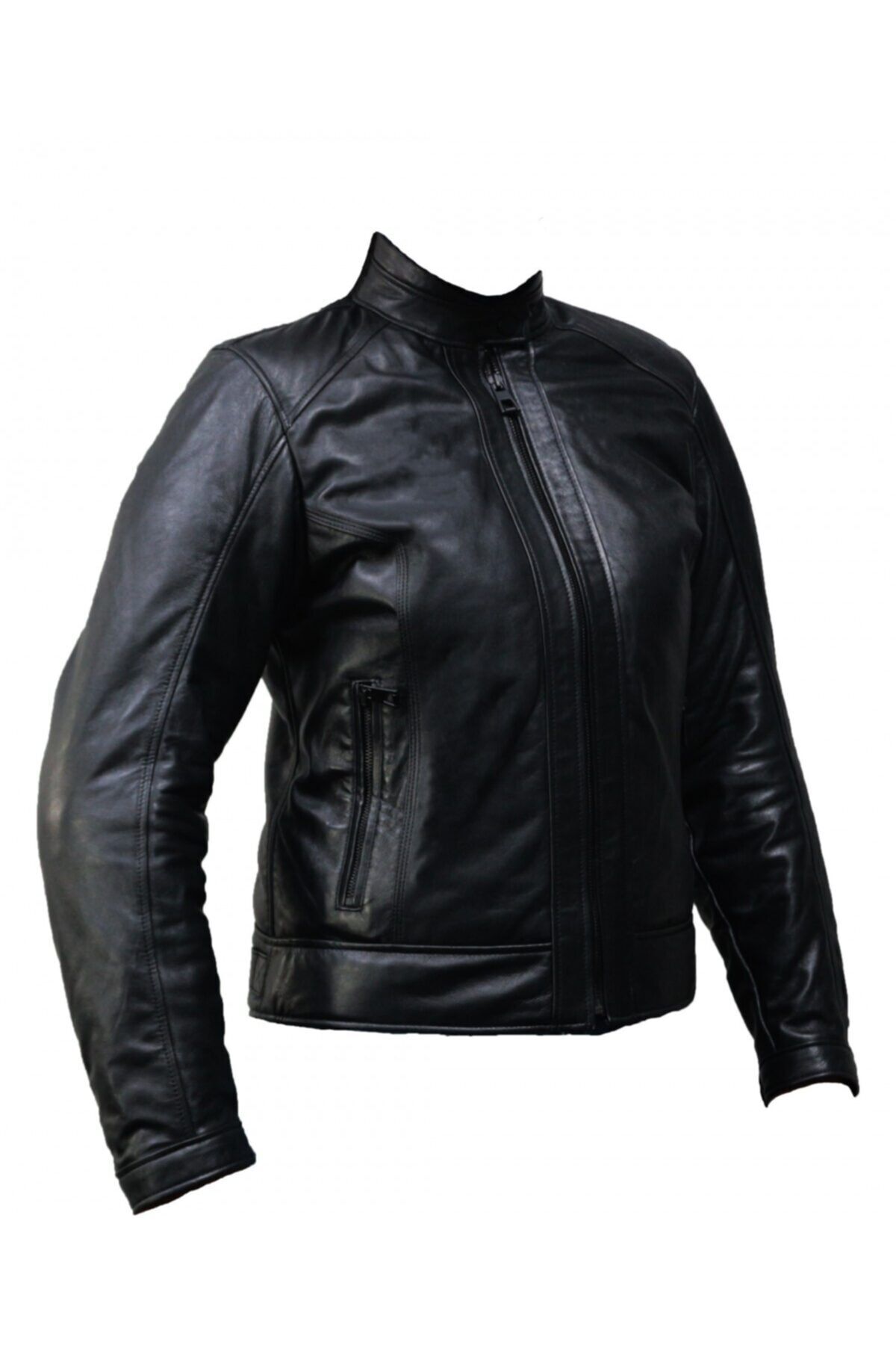 MOTOSPARTAN Kadın Siyah Vexo Moto Deri 44 Beden Mont