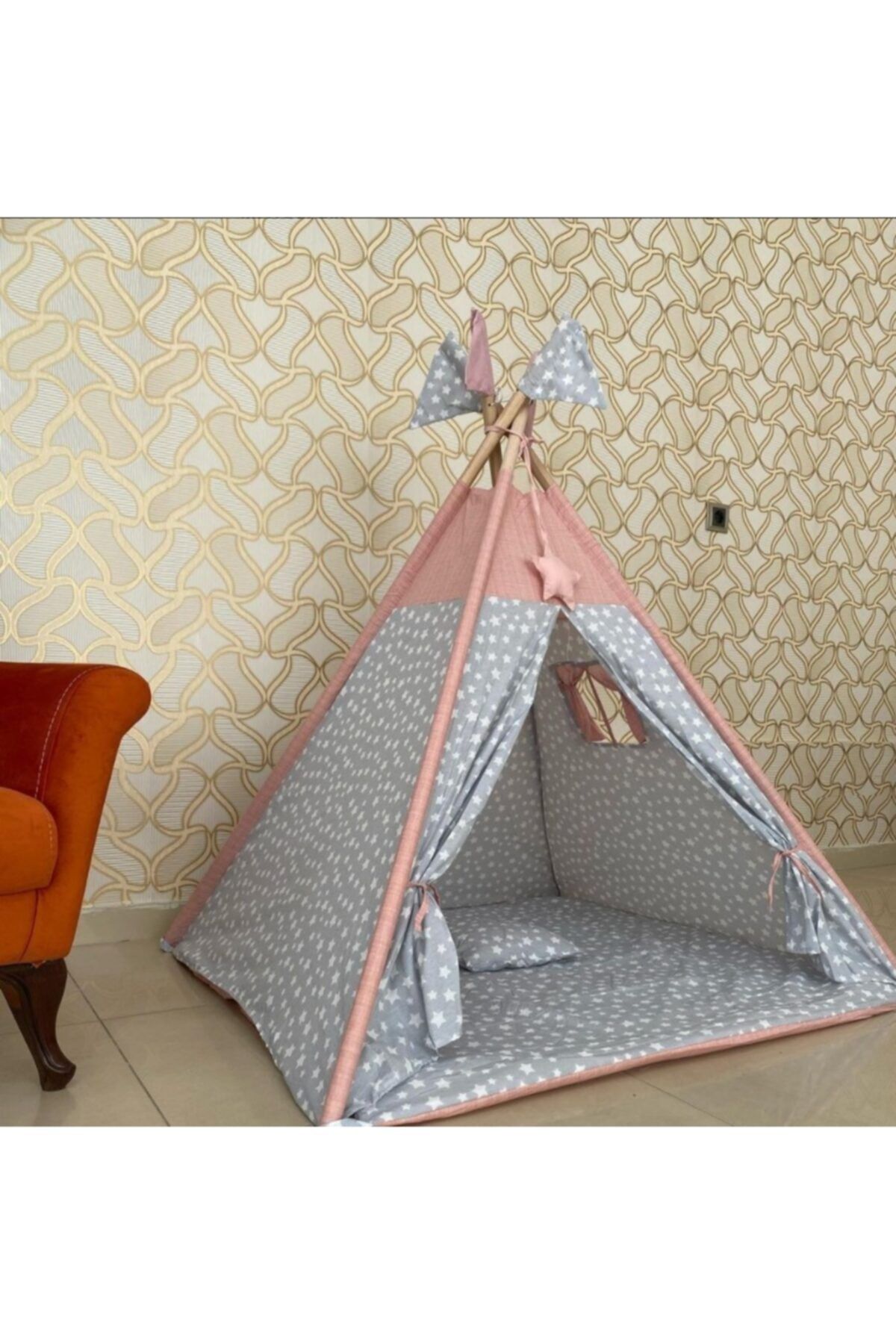 DCTextile Pudra Büyük Boy Bebek/çocuk Oyun Çadırı