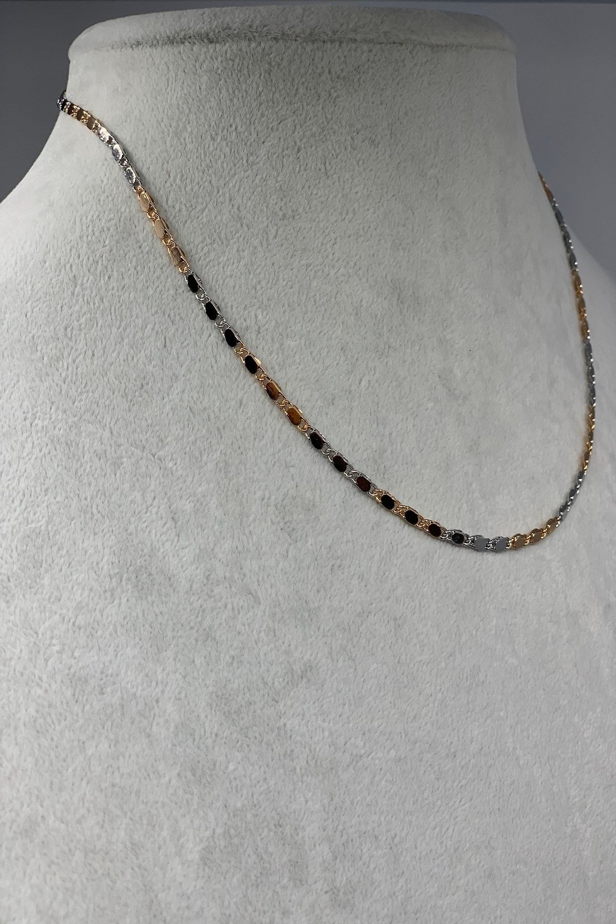 defnar takı Xupıng Jewelry Vip Kararmaz Kolye Italyan Zincir Kadın Kolye Çift Renk 45cm Zincir Kolye