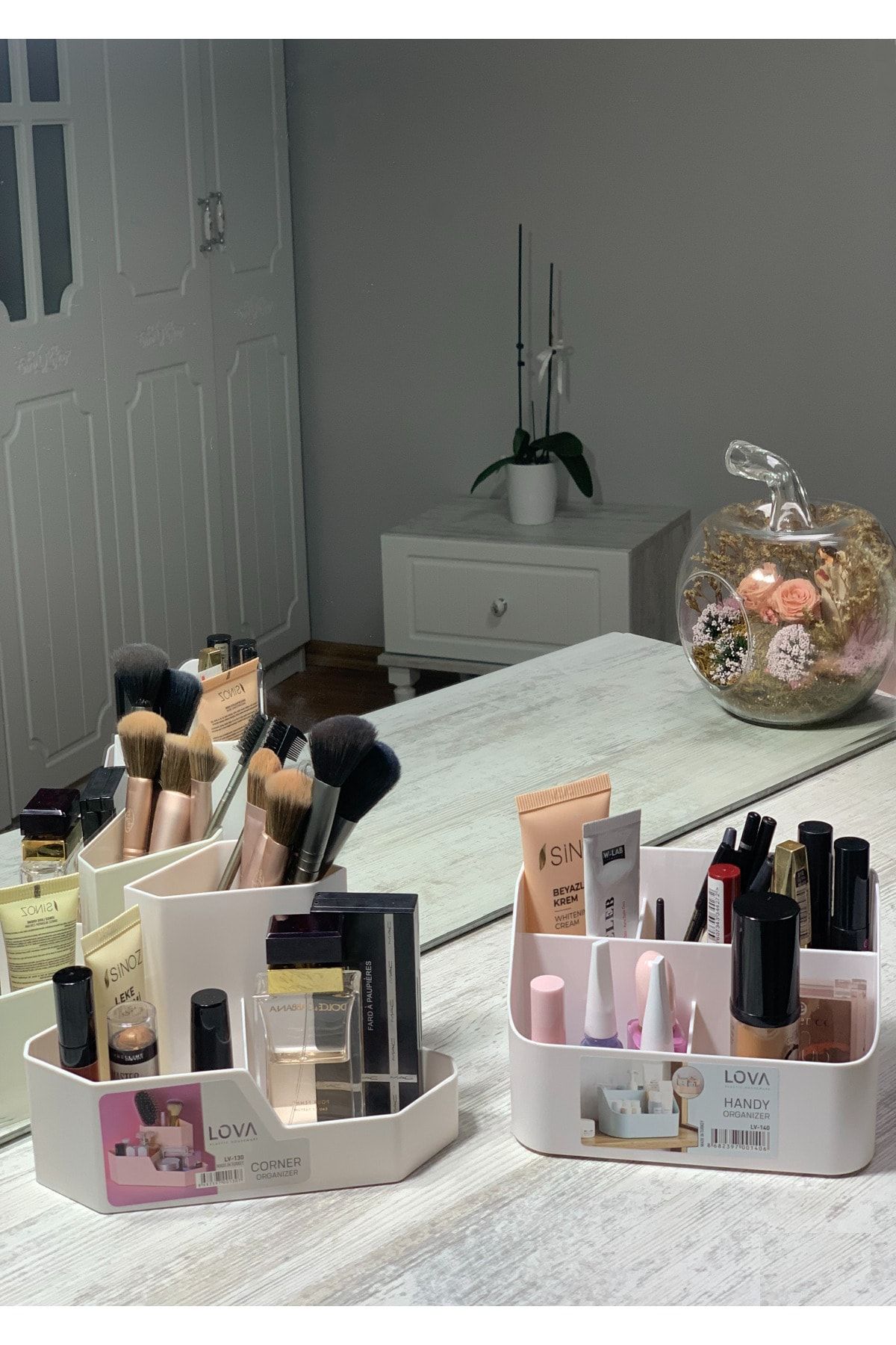 intekhome Premium 2'li Makyaj Ve Kozmetik Düzenleyici Organizer