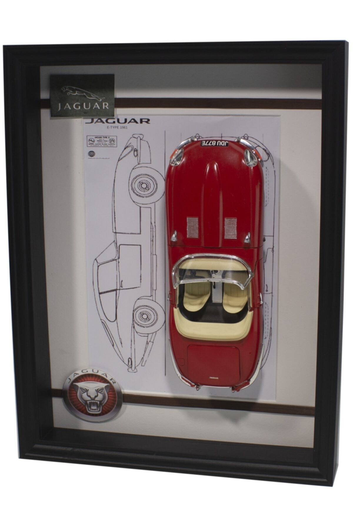 AnkaShop Dogan Diorama Classics Jaguar Jdu 877e 1:18 Ölçek Metal Model Araç Dekoratif