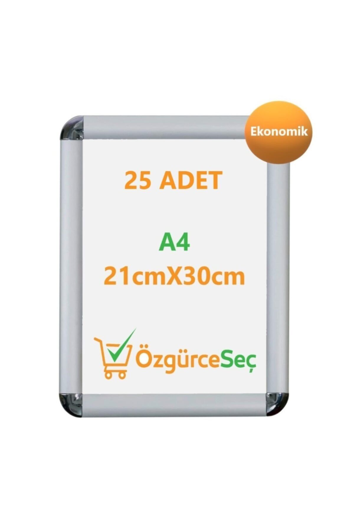 ÖzgürceSeç A4 Açılır Kapanır Rondo Çerçeve 21cm X 30cm (25 Adet)