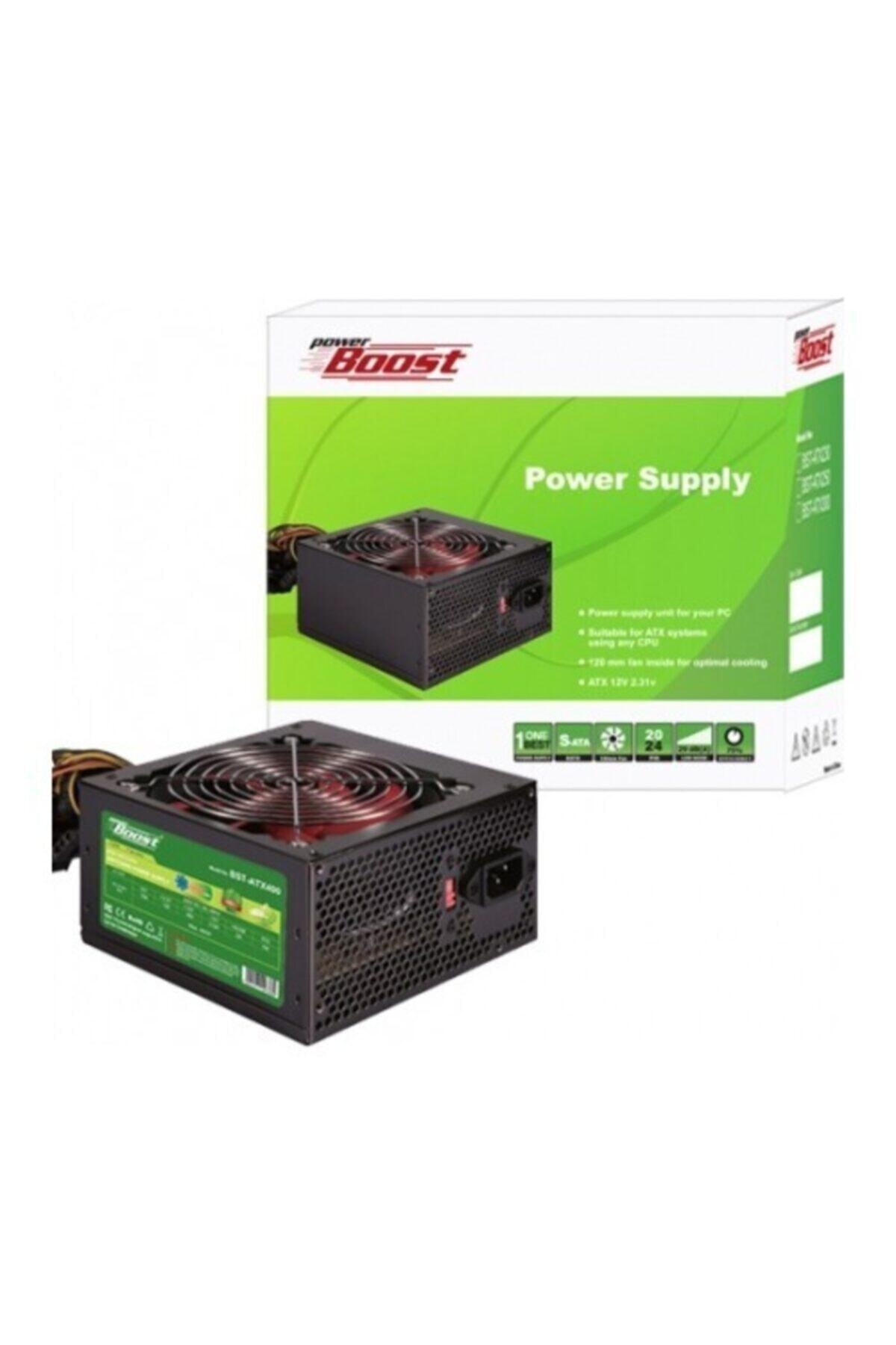 Power Boost Bst-atx400r 400w 12cm Kırmızı Fanlı Atx Power Supply Retail Box