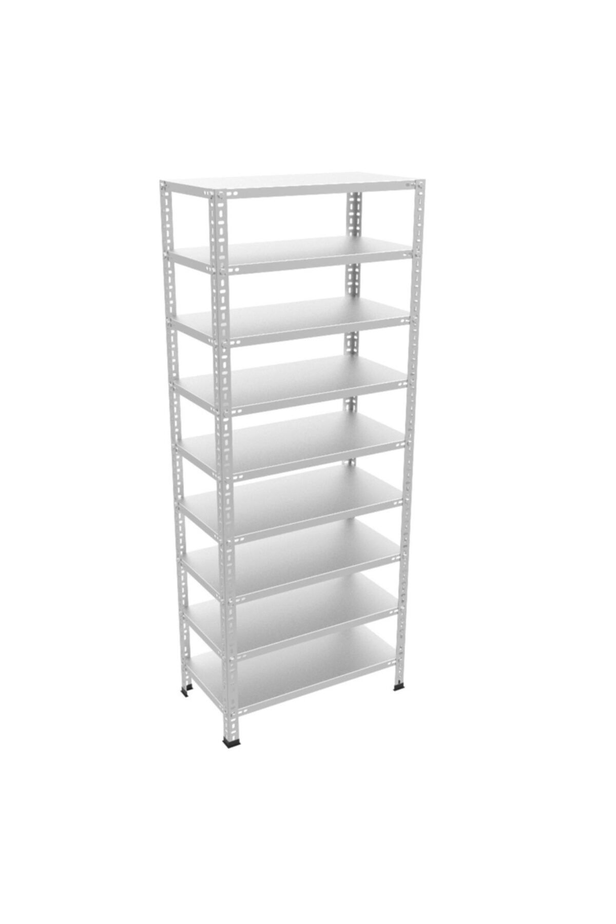 RafBurada 9 Katlı Galvaniz Çelik Raf 0.70 Mm-31x75-300cm
