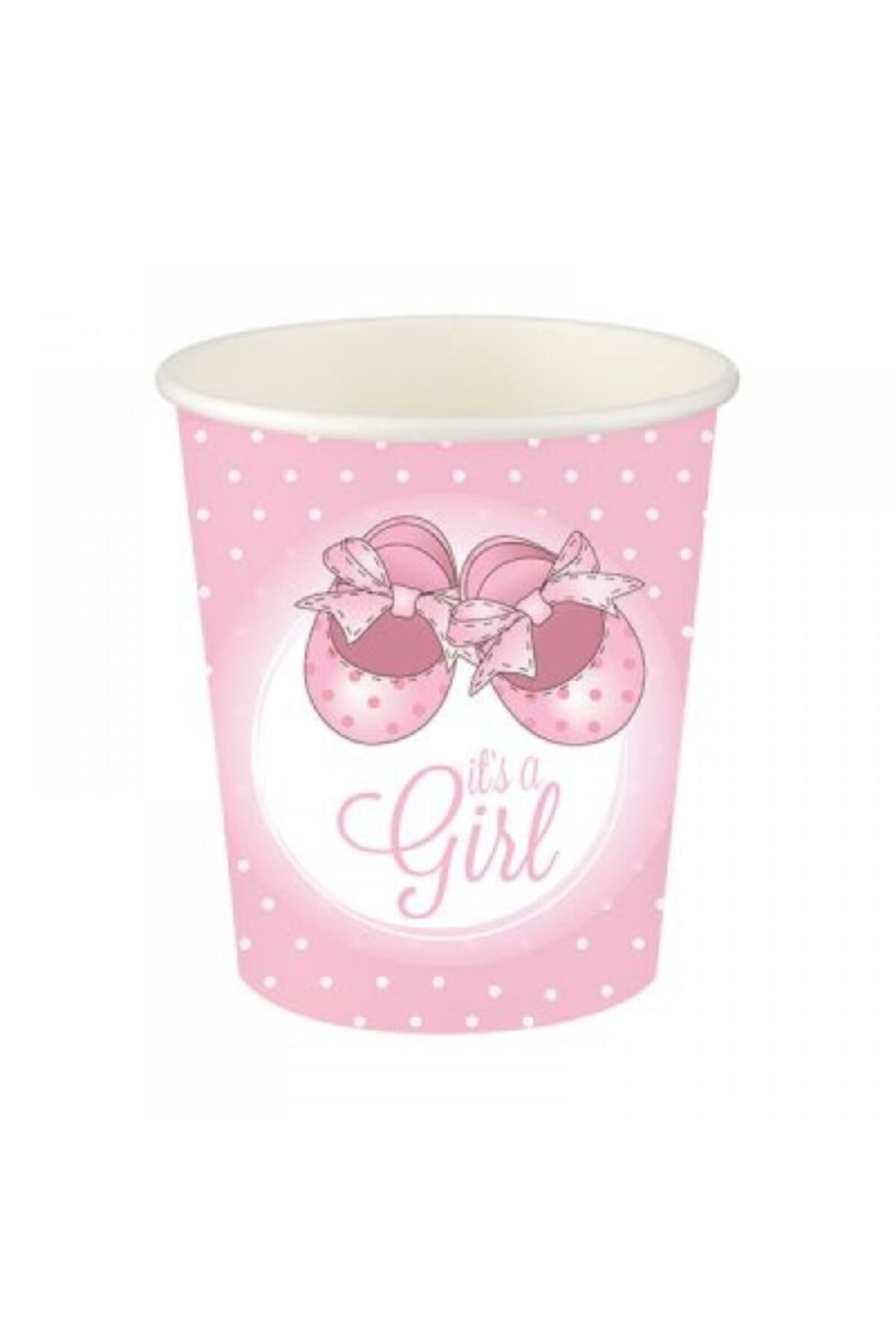 Angel Of Life Pembe Patikler Karton Bardak 200cc-8oz 8li