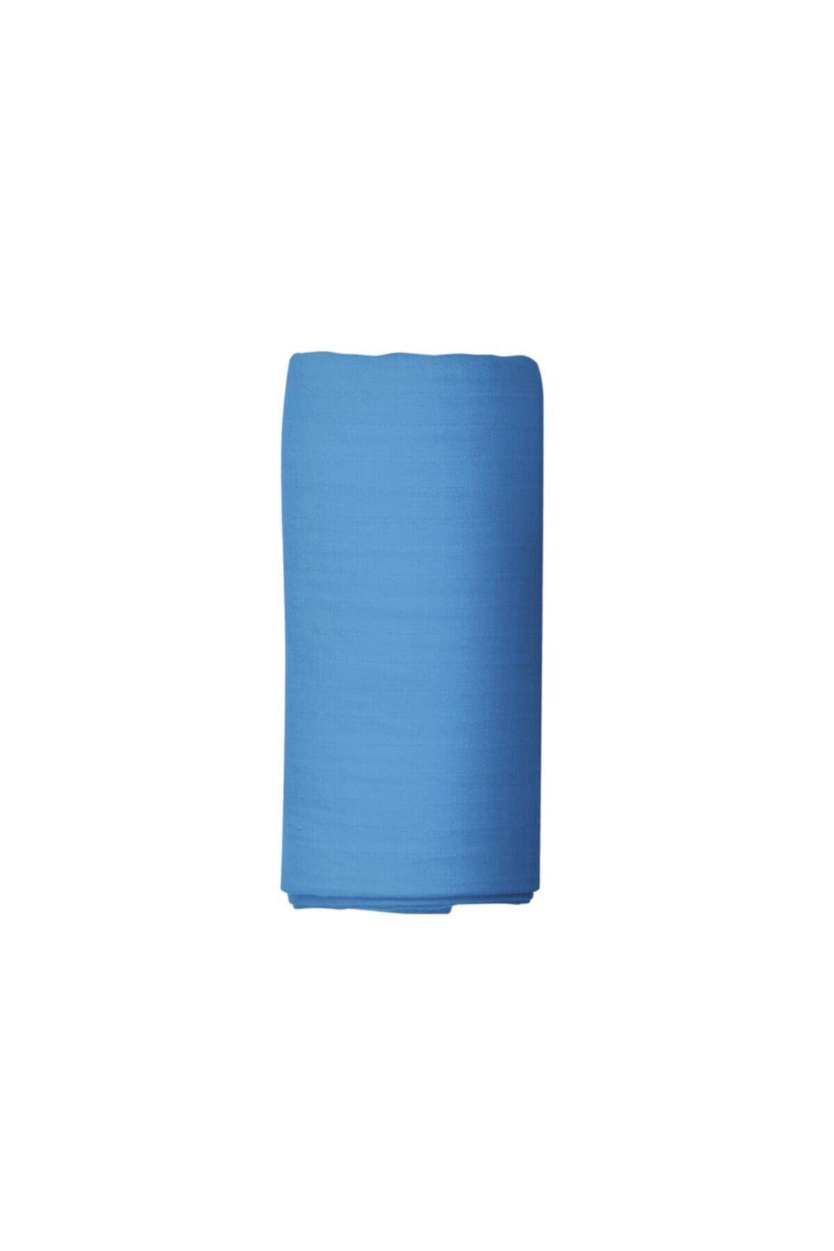 makiteks %100 Pamuklu Mavi 180x200 2*(50X70) Battal Boy Lastikli Çarşaf Takımı