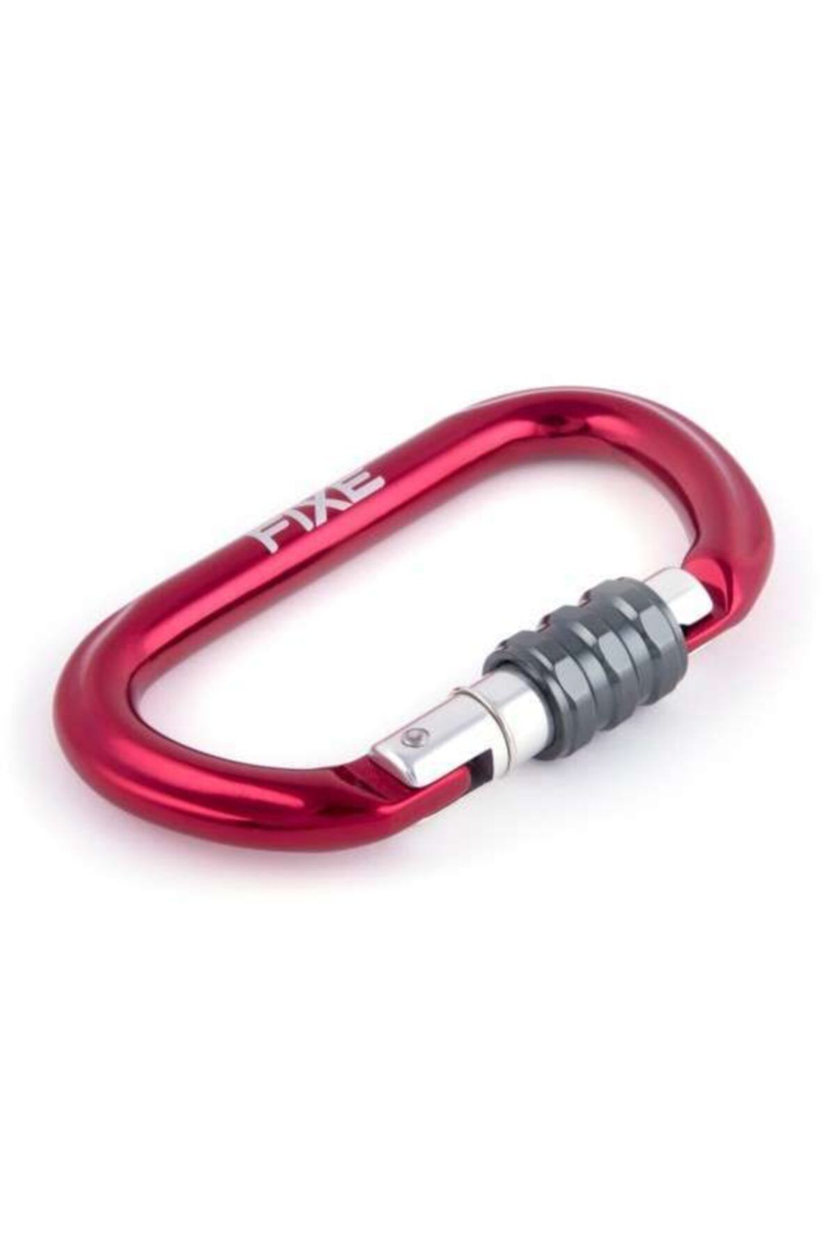 Fixe Symmetrıc Screw Gate Kilitli D Karabina Red-grey