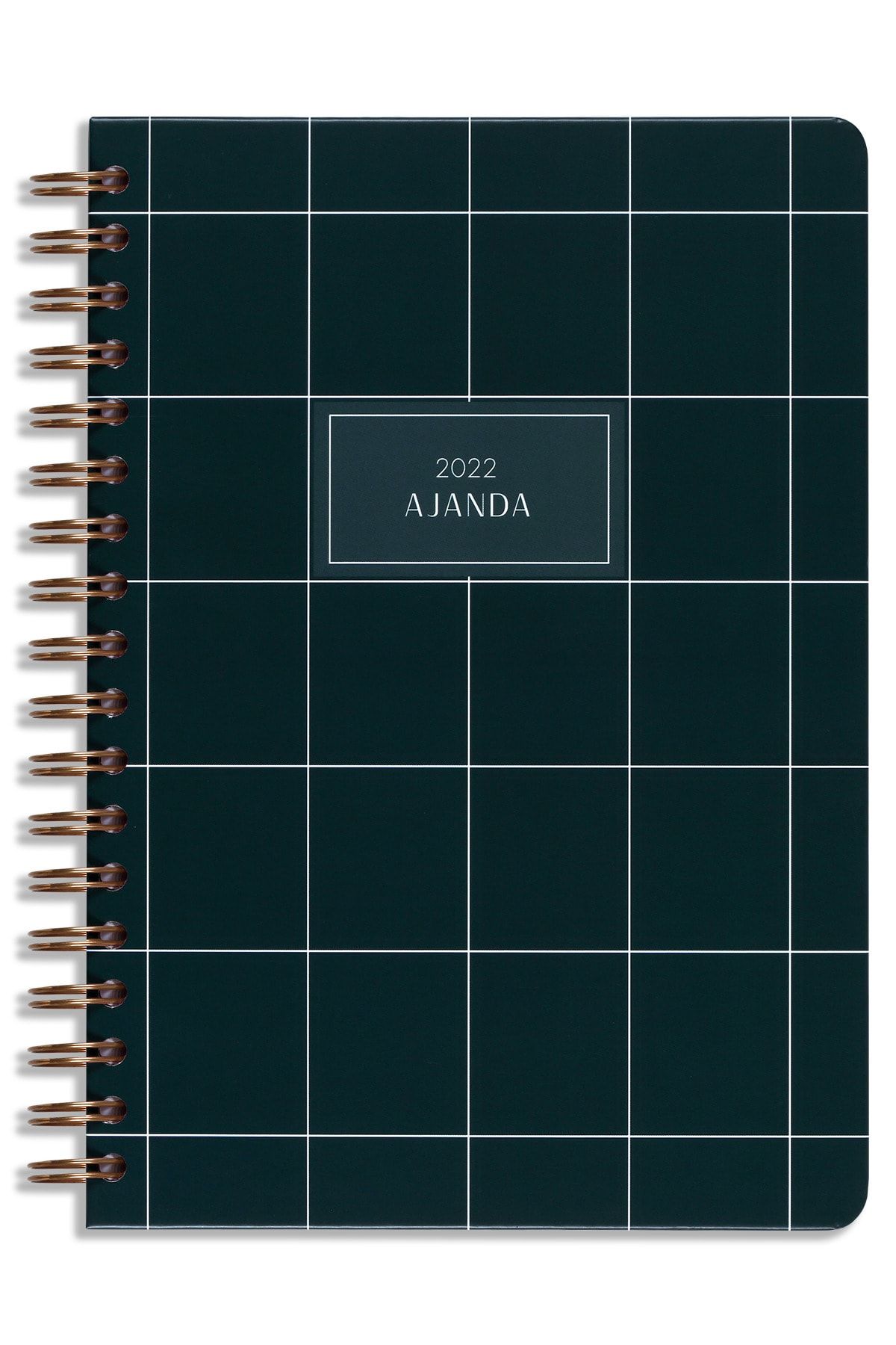 Matt Notebook 2022 Haftalık Ajanda 12 Aylık Koyu Yeşil