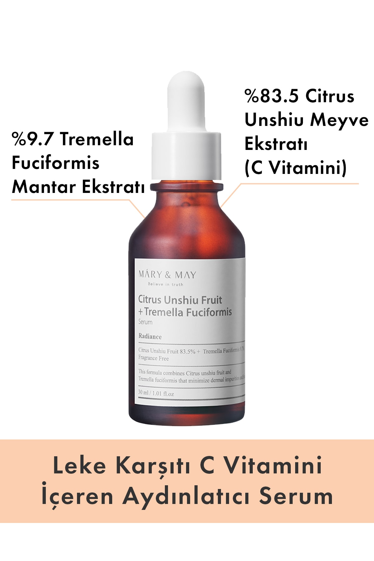 Mary & May Citrus Unshiu Tremella Fuciformis Leke Karşıtı C Vitamini Içeren Aydınlatıcı Serum