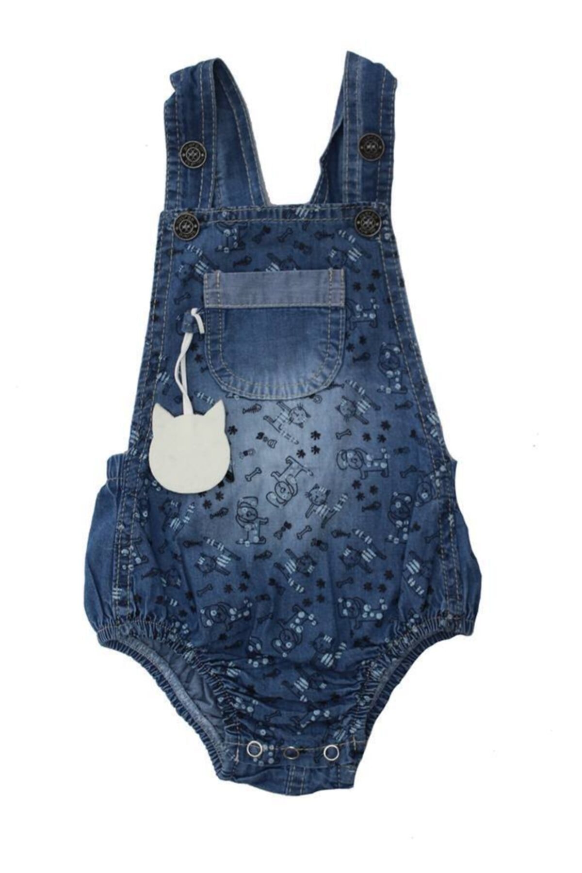 sefinem Bebek Salopet Kedi Baskılı Kot