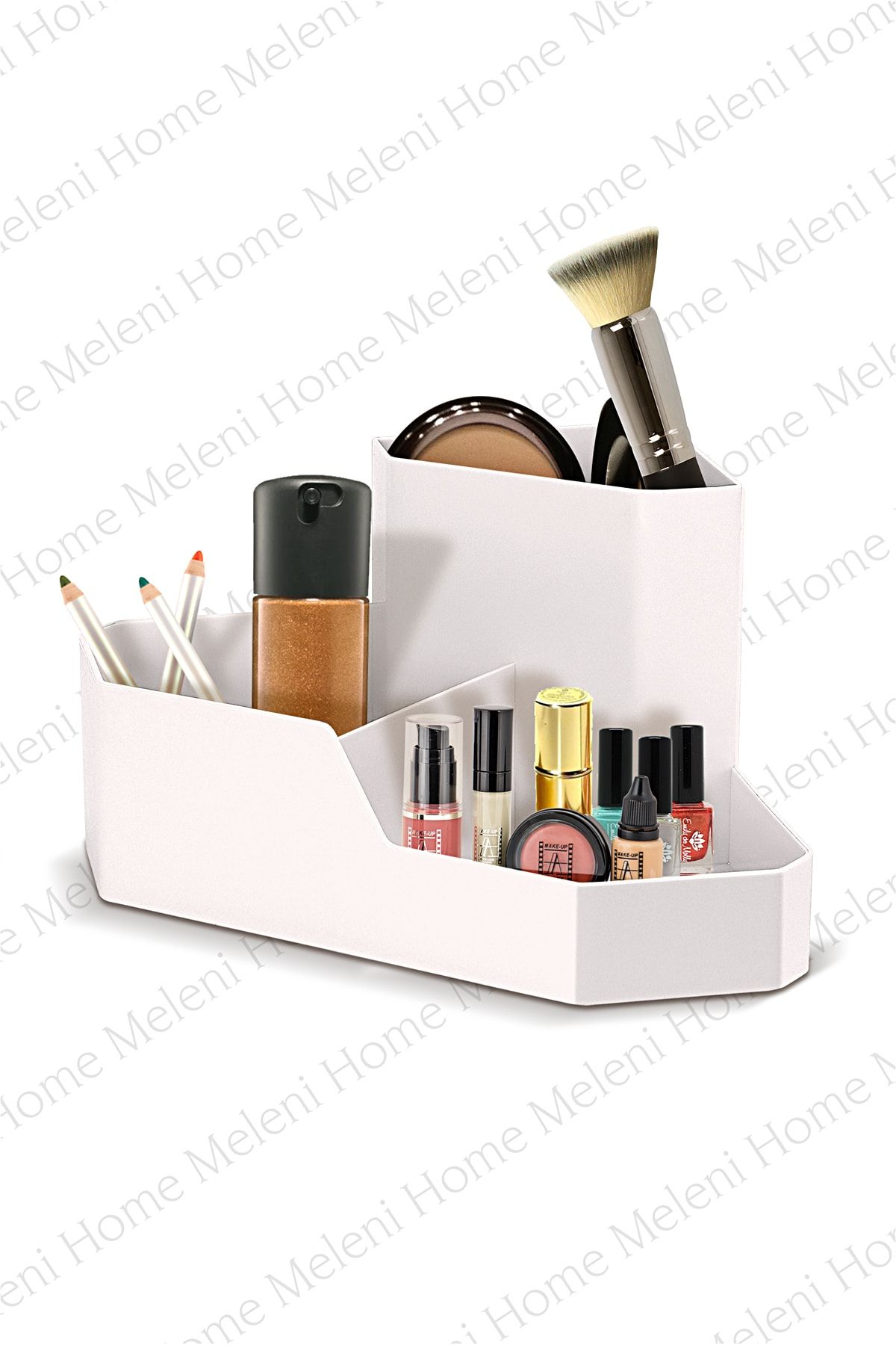 Meleni Home Banyo Aksesuar Düzenleyici Makyaj Organizer