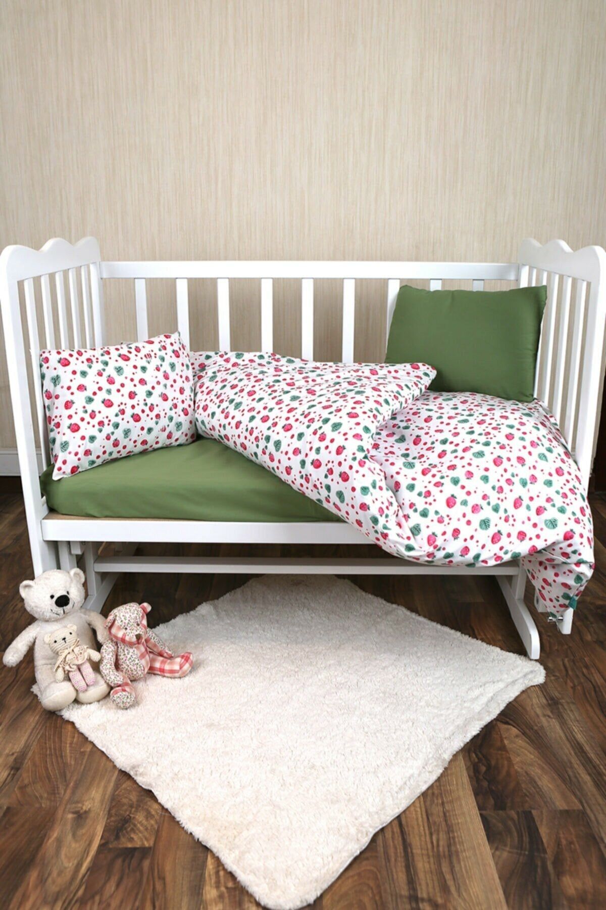 LADYNİL Bebek Nevresim Takımı %100 Pamuk Anti Alerjik Çift Yastıklı