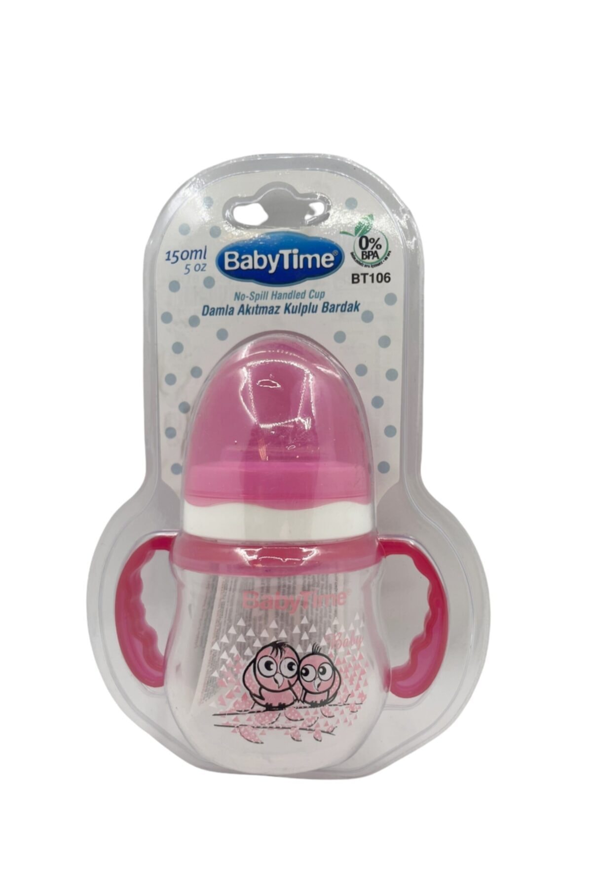 Babytime Baby Time Damla Akıtmaz Kulplu Bardak 150 Ml - Pembe