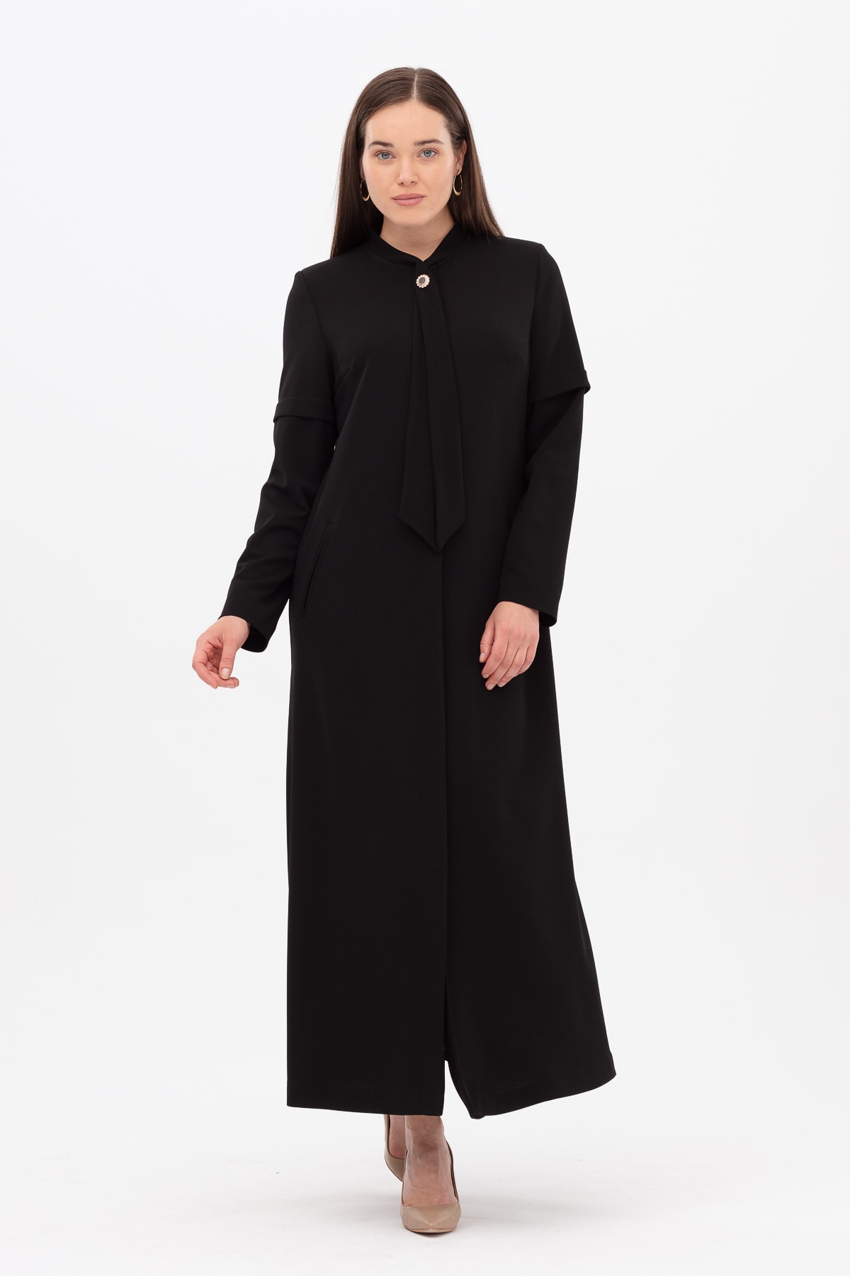 Nihan Fular Yaka Pardesü Siyah.