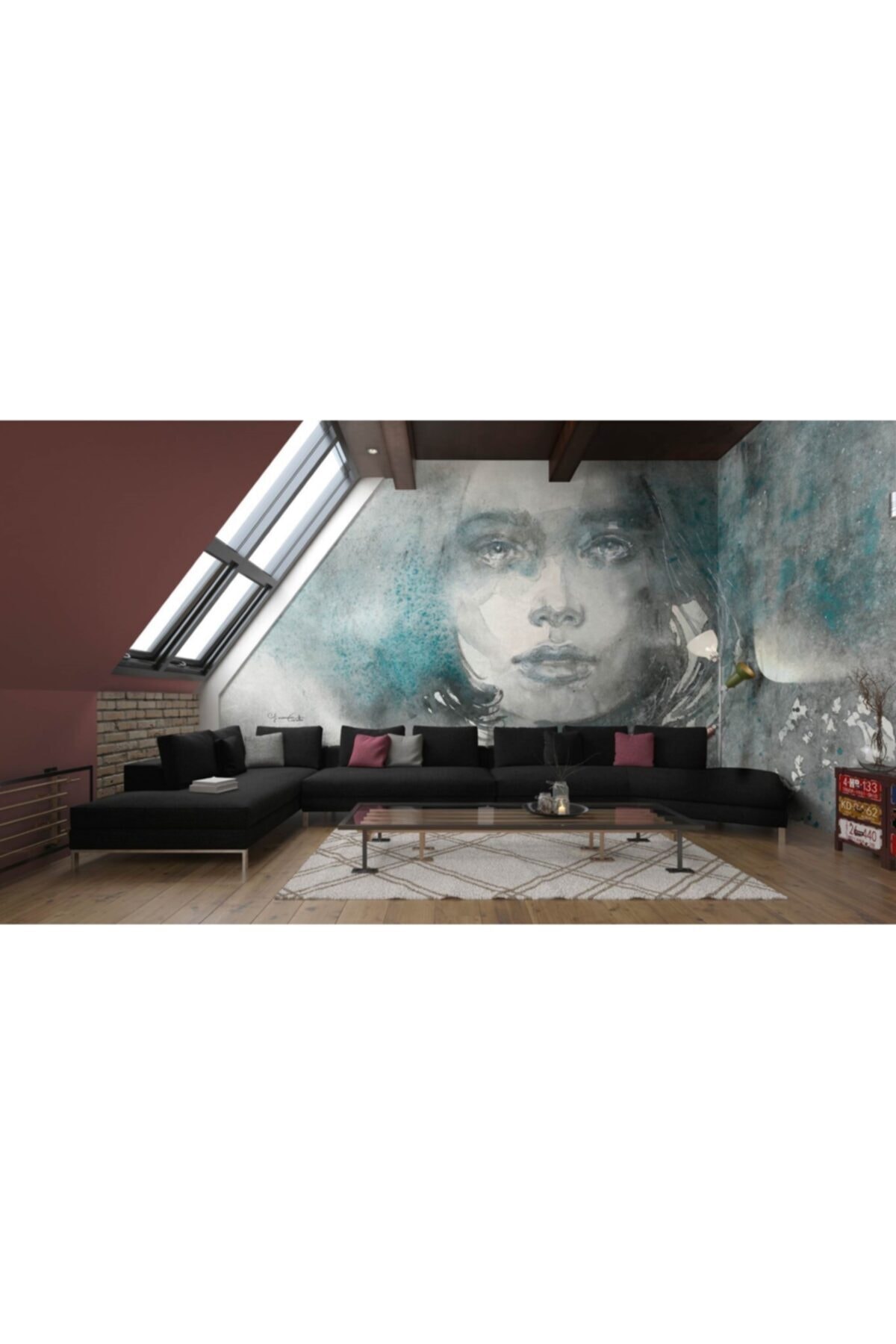 adalidekor 3d Tek Parca Poster Duvar Kağıdı Kadın Temalı