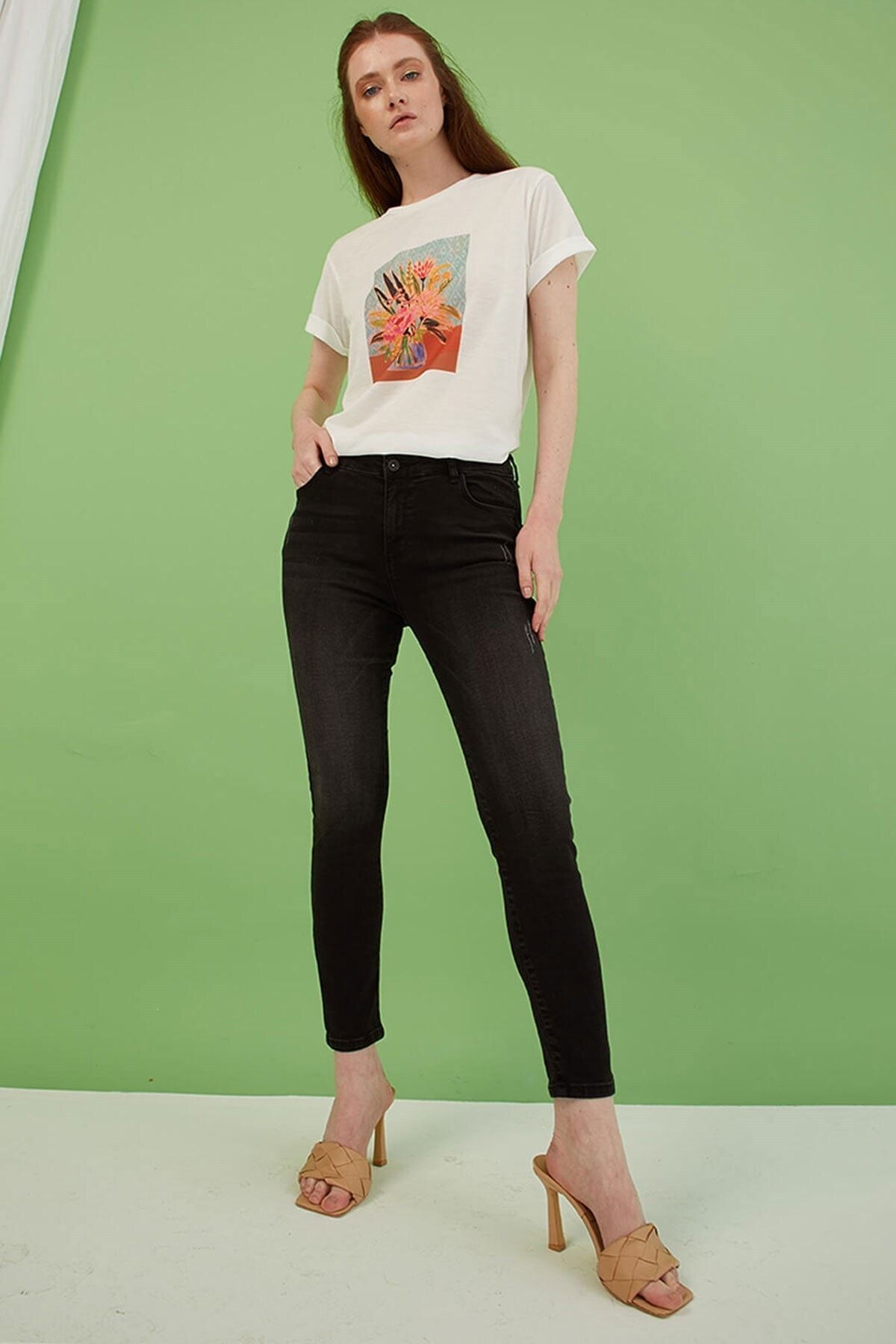 Modaset Denim Pantolon Siyah