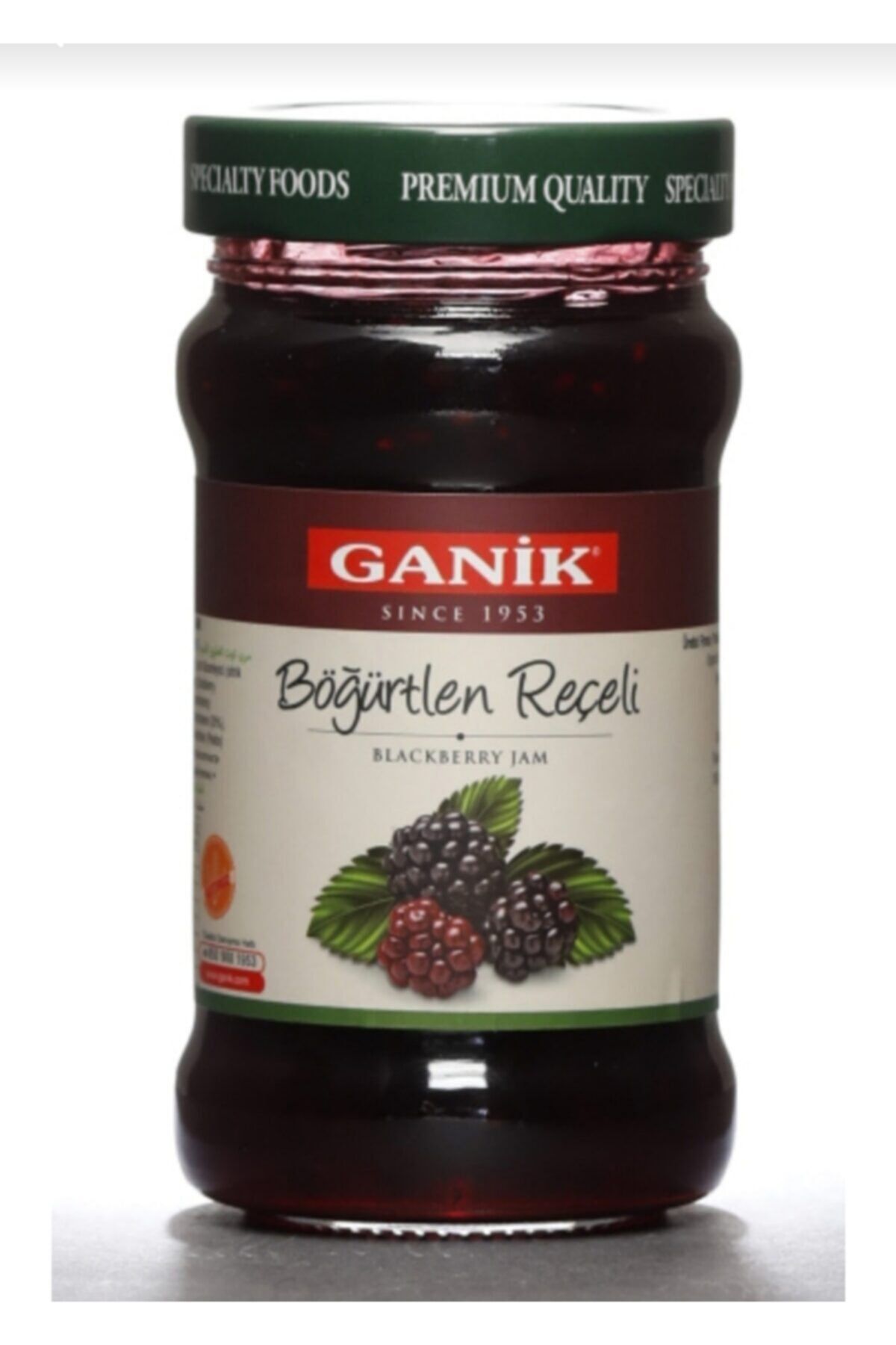 Ganik Glutensiz Pancar Şekerli Böğürtlen Reçeli 380 Gr