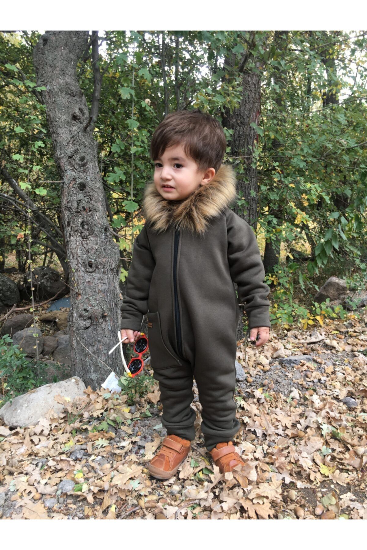 Sofiakids Unisex Kürk Yaka Tulum