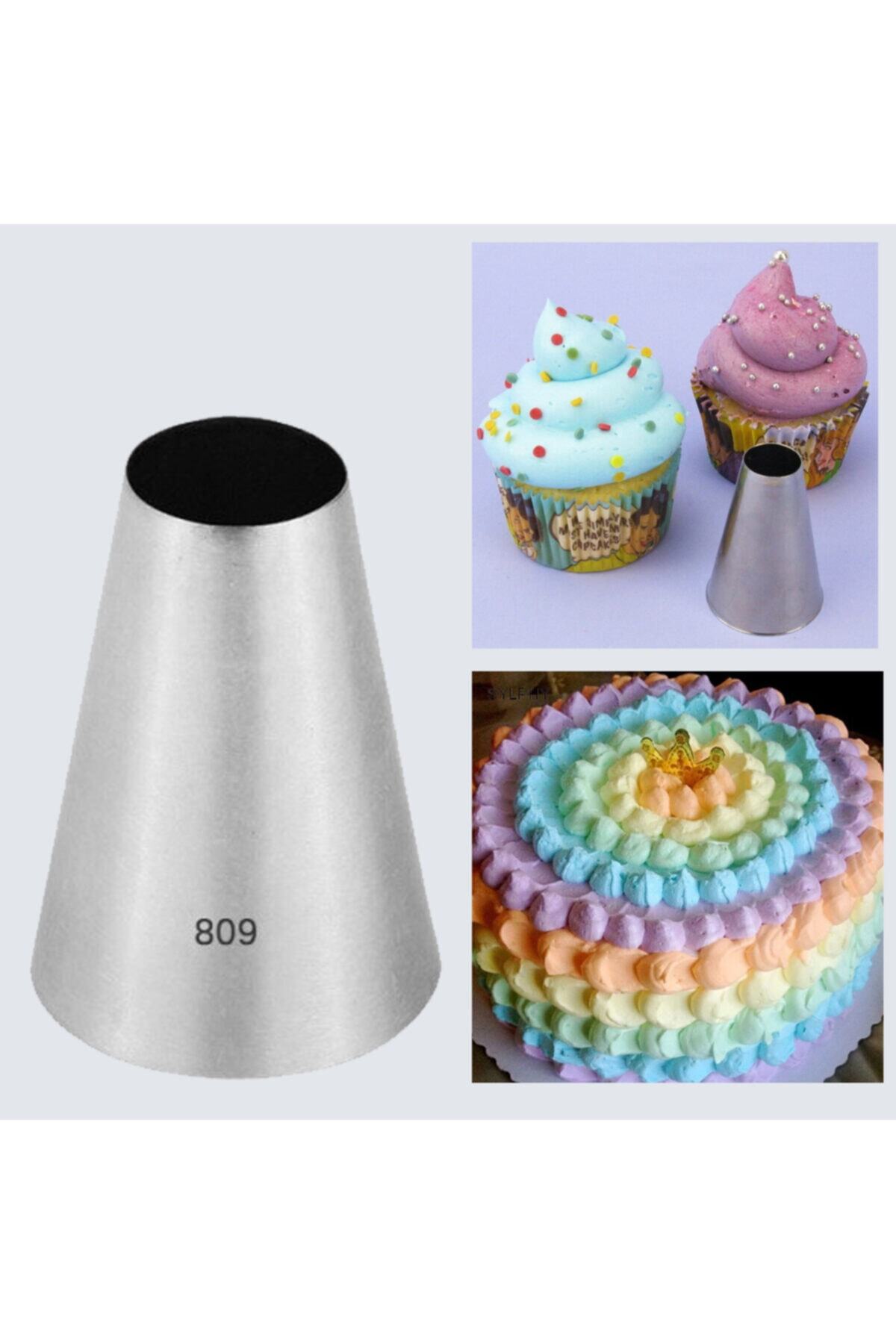 ENJOYPEPERON Paslanmaz Çelik Krema Sıkma Torbası Ucu Şanti Torbası Ucu Duy Nozzle + 4 Adet Şanti Torbası