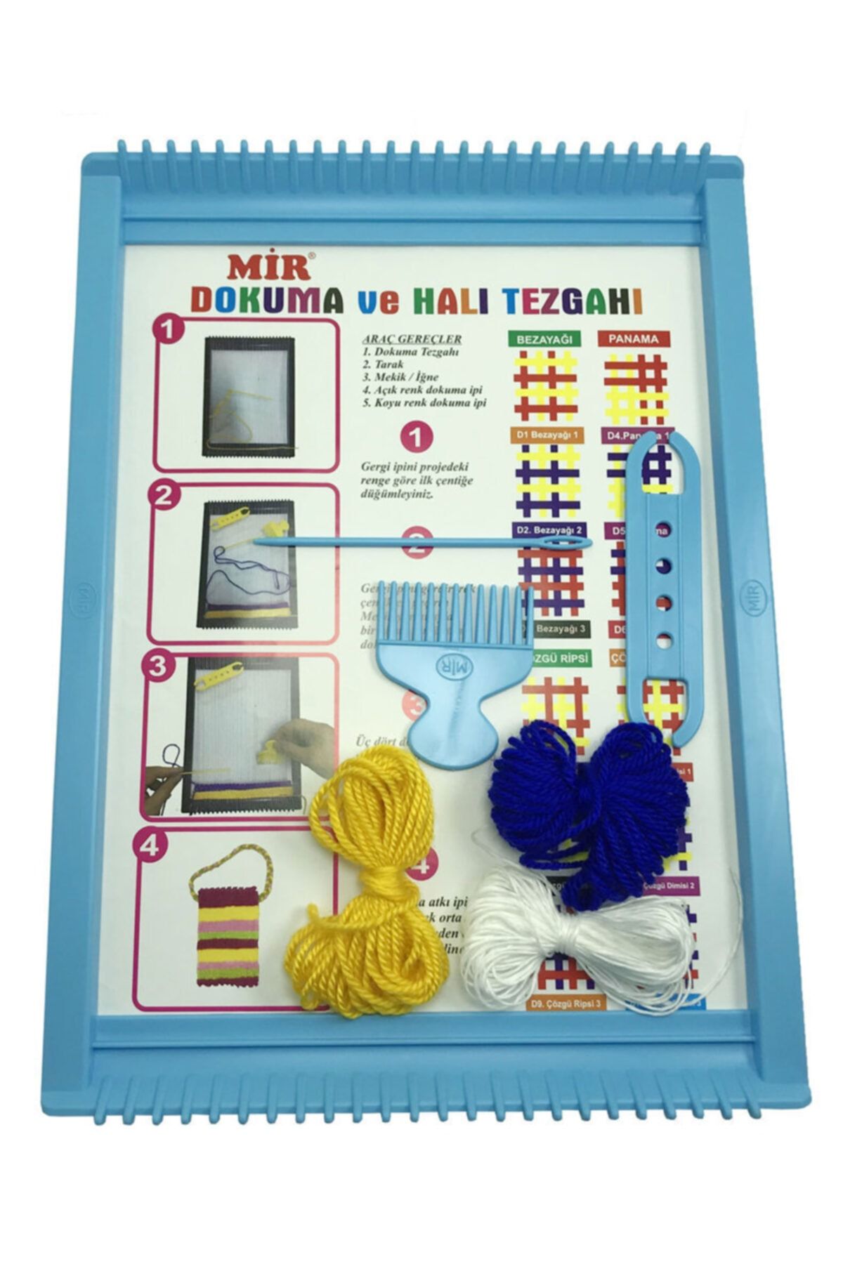 Asel Hobi Tasarım Plastik Halı Dokuma Tezgahı Seti