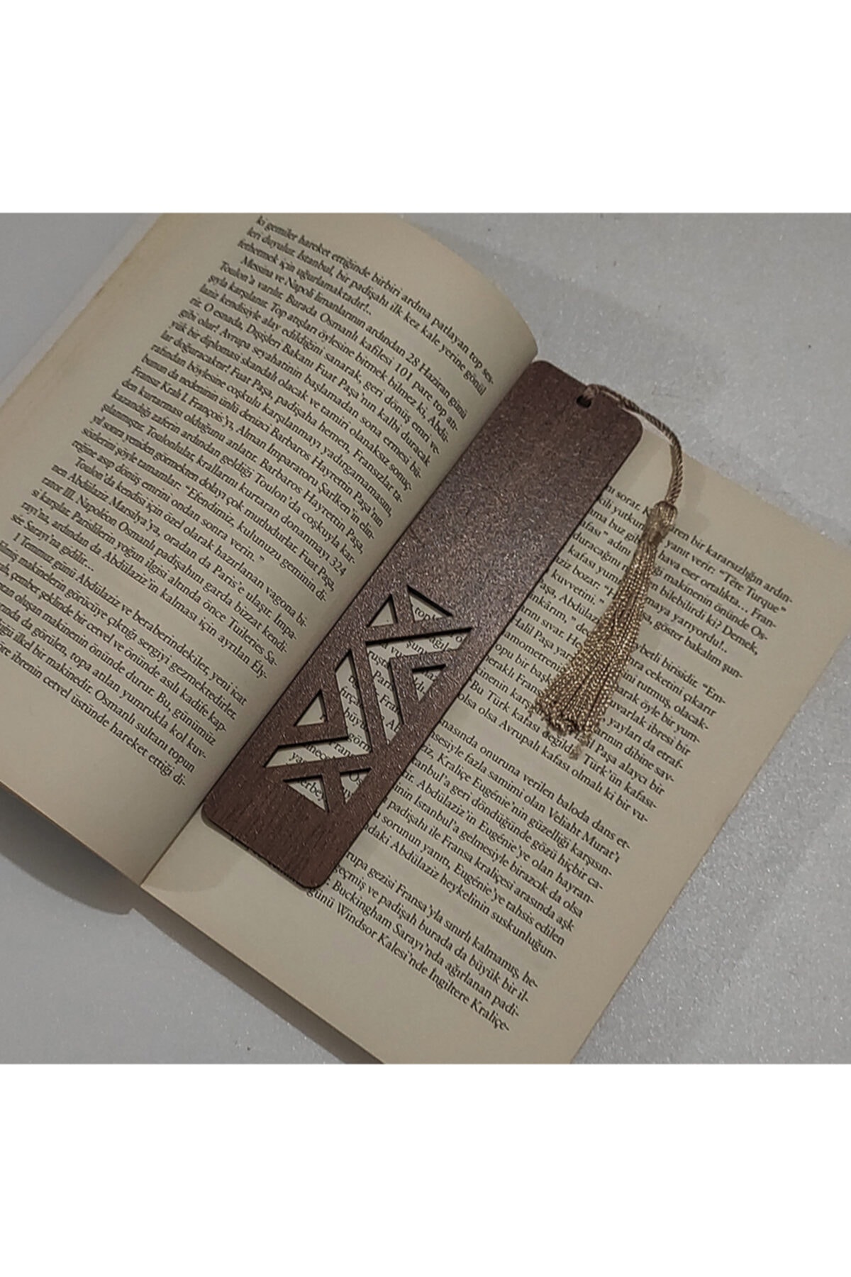 Bereket Tasarım Ahşap Desenli Kitap Ayracı