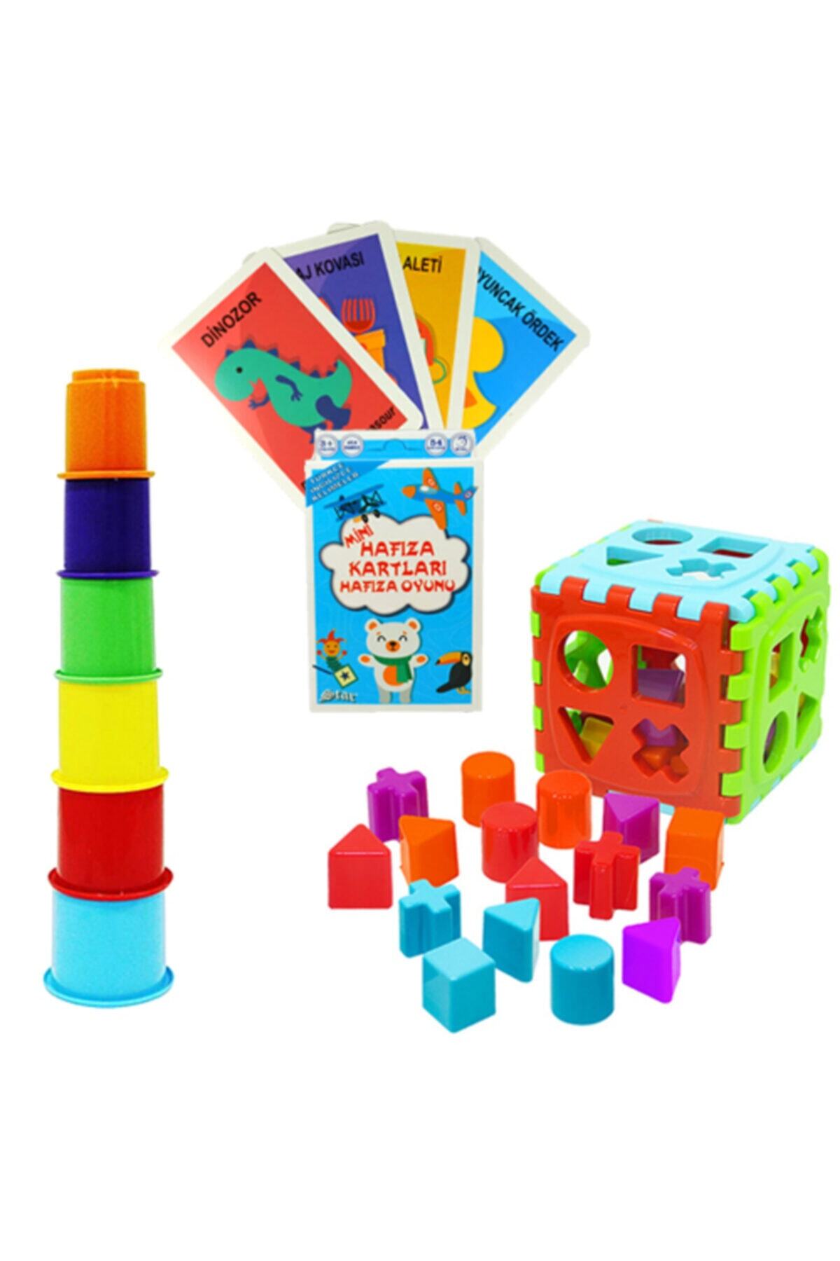 BONDİGO Baby Oyun Kartları Küp Ve Kule Zeka Kartları