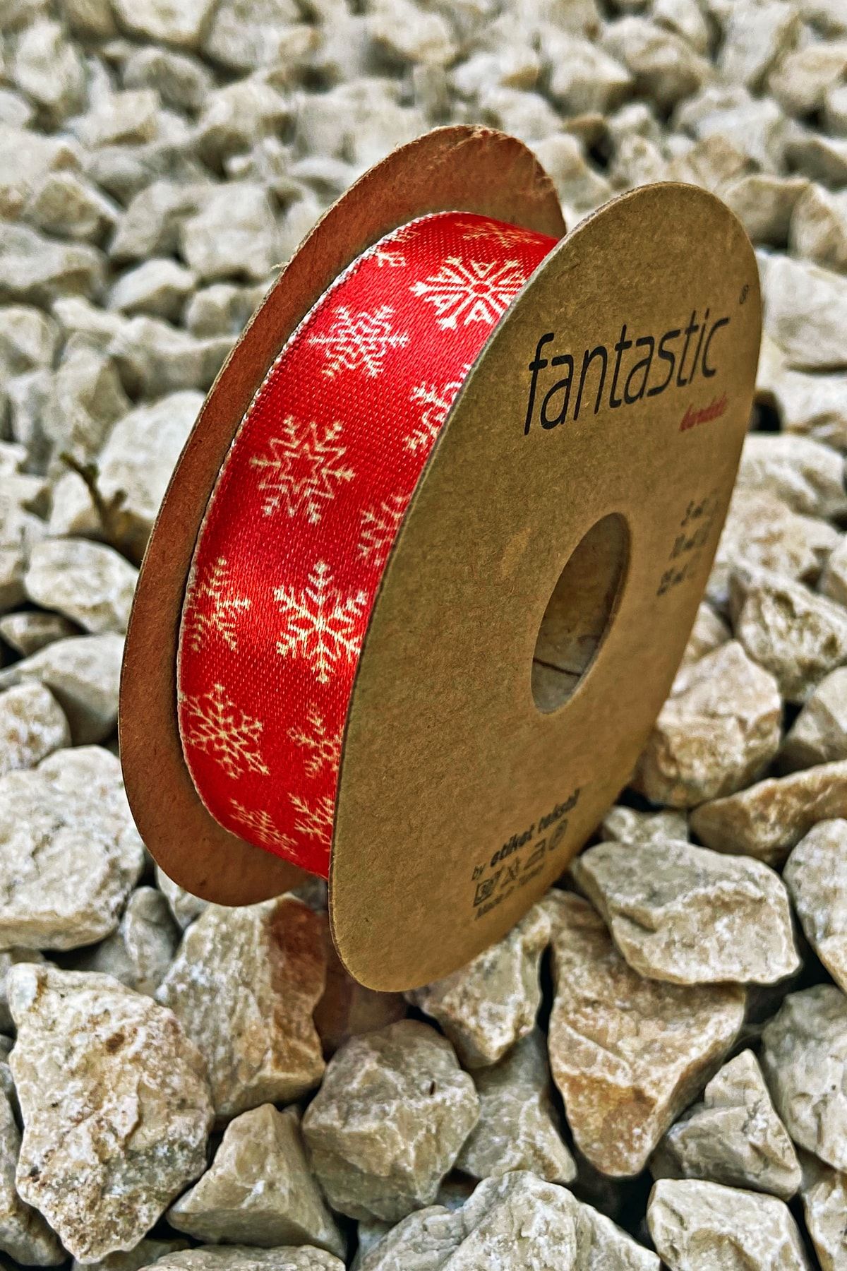 FANTASTIC Yılbaşı Kar Tanesi Desenli Baskı Kurdele
