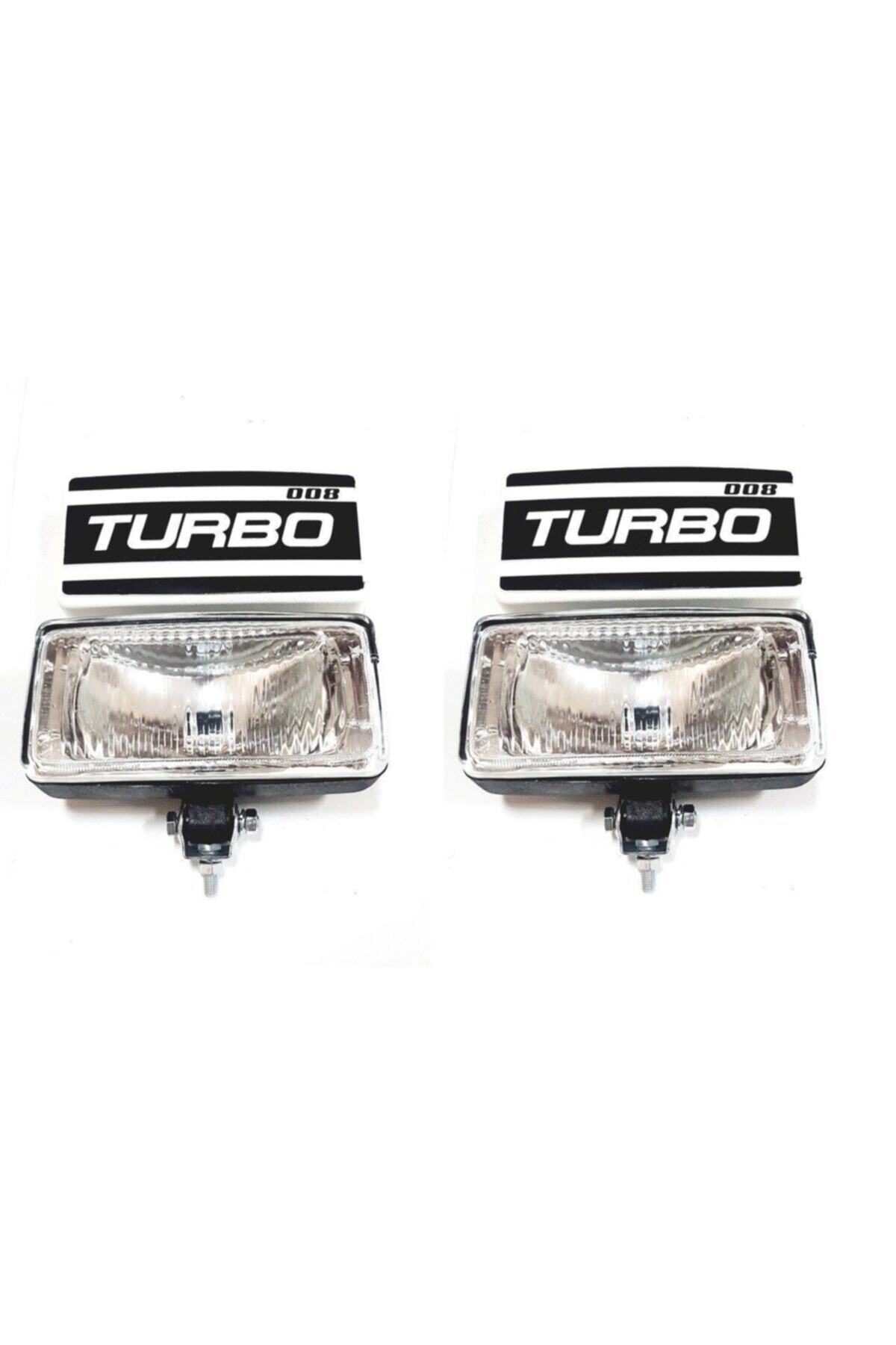 TURBO 008 Camlı Sis Lambası Sis Farı Beyaz 2 Adet