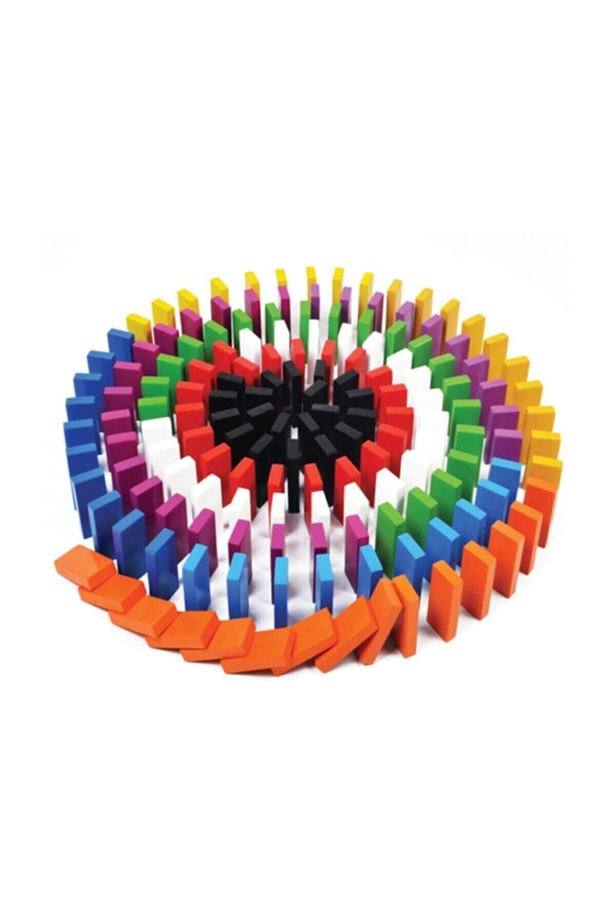 Circle Toys Renkli Ahşap Domino Oyunu 200 Parça
