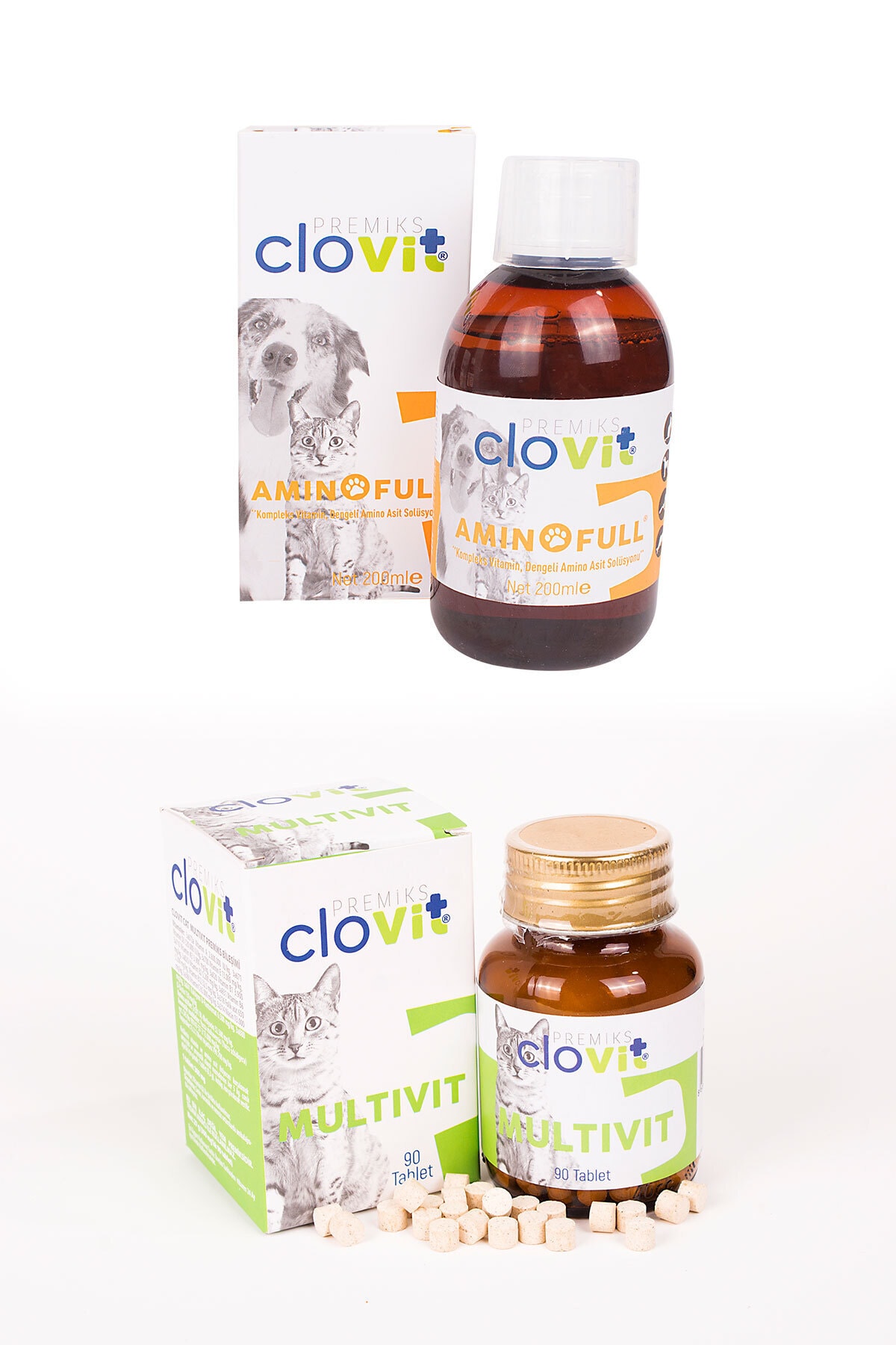 Clovit Cat Aminofull + Cat Multivit Avantajlı 2'li Set 8680434202847