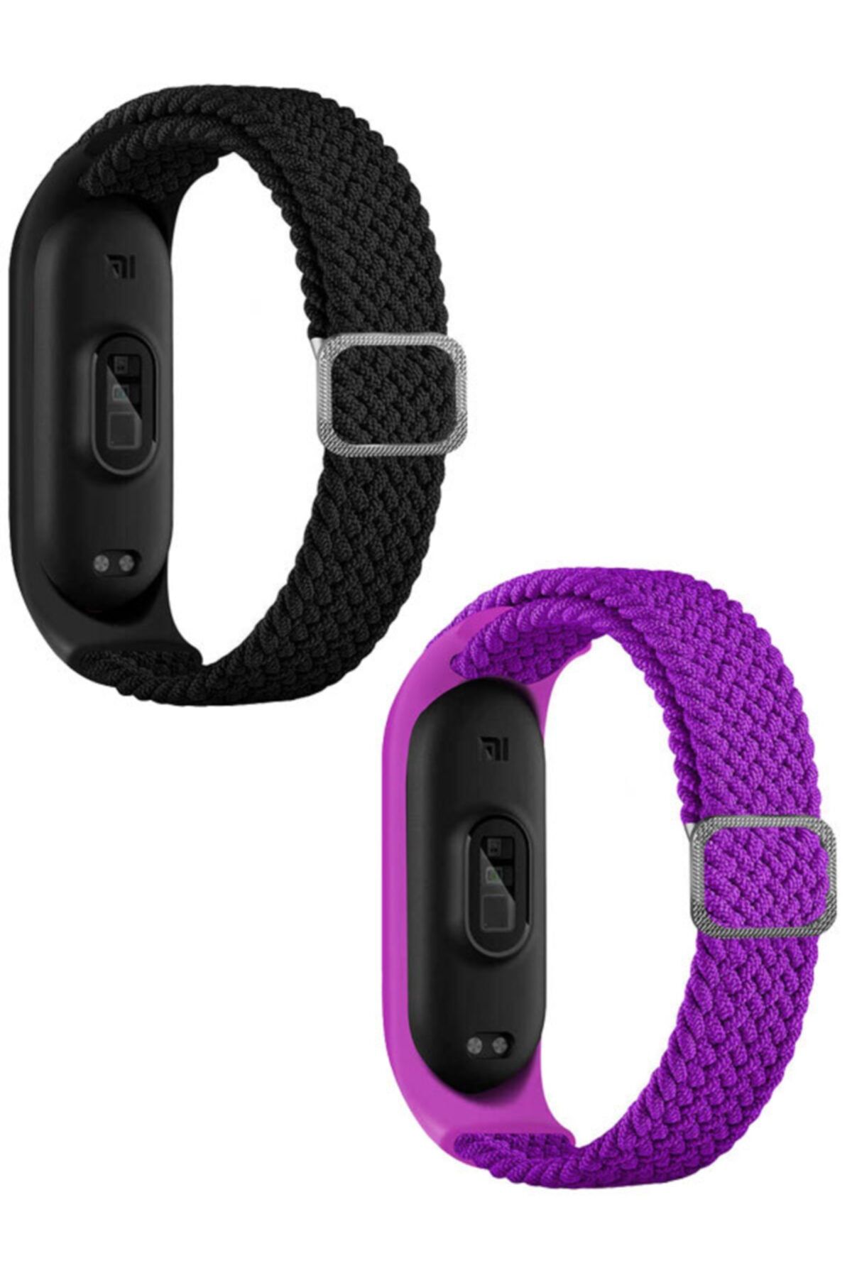 Xiaomi Mi Band 4 Akıllı Bileklik Örgü Kordon Siyah Ve Pitaya + Popsocket