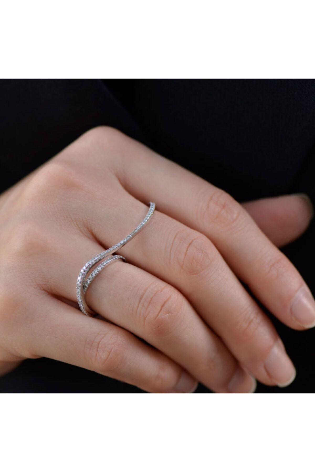 EnginGold 0.67 Ct Pırlanta Çift Parmak Yüzük