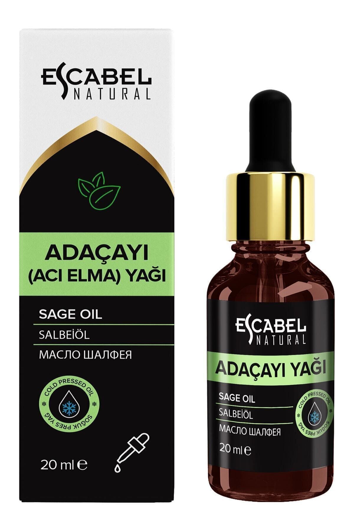 Escabel Bakım Yağı Saf Adaçayı Acı Elma Yağı Antibakteriyel Cilt Bakımı ve Hücreler İçin Bakım Yağı 20 ml