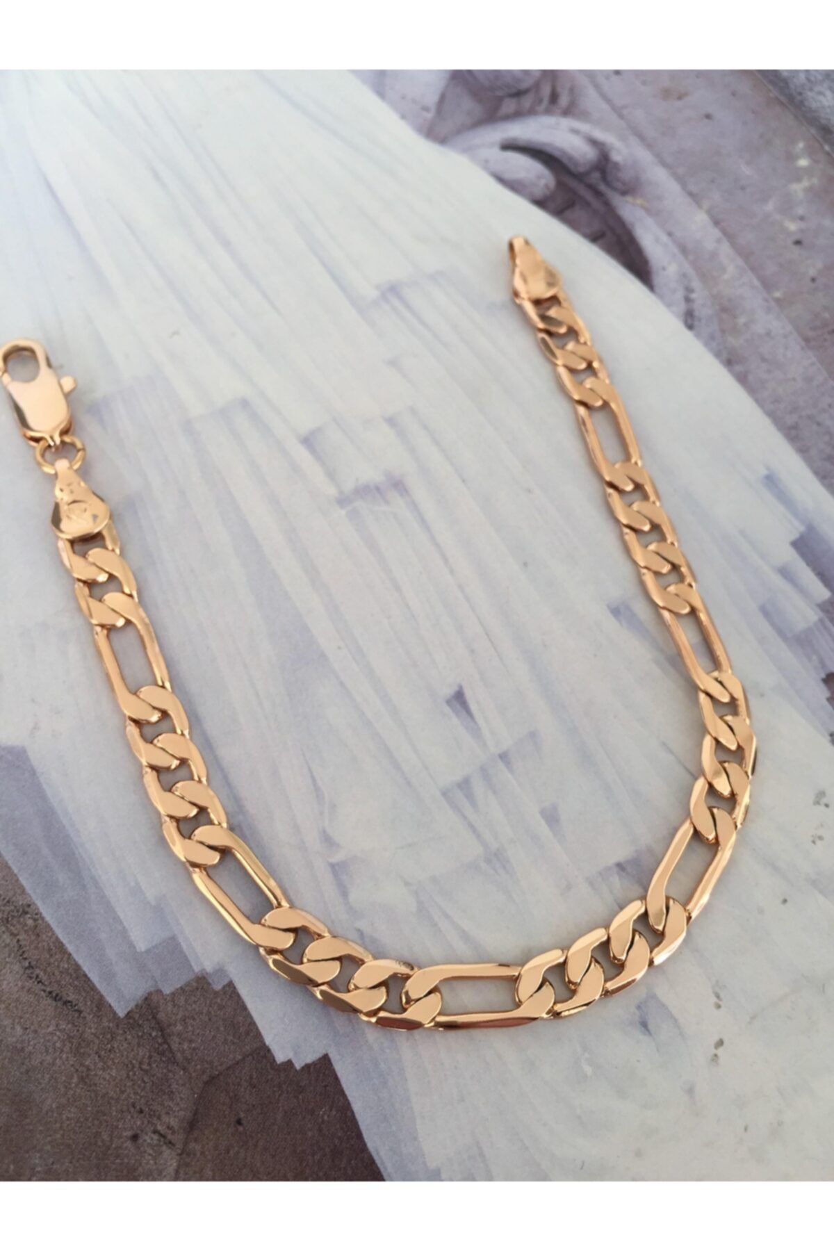 ACCESSORIES WORLD Çelik Gold Renk Halka Bileklik