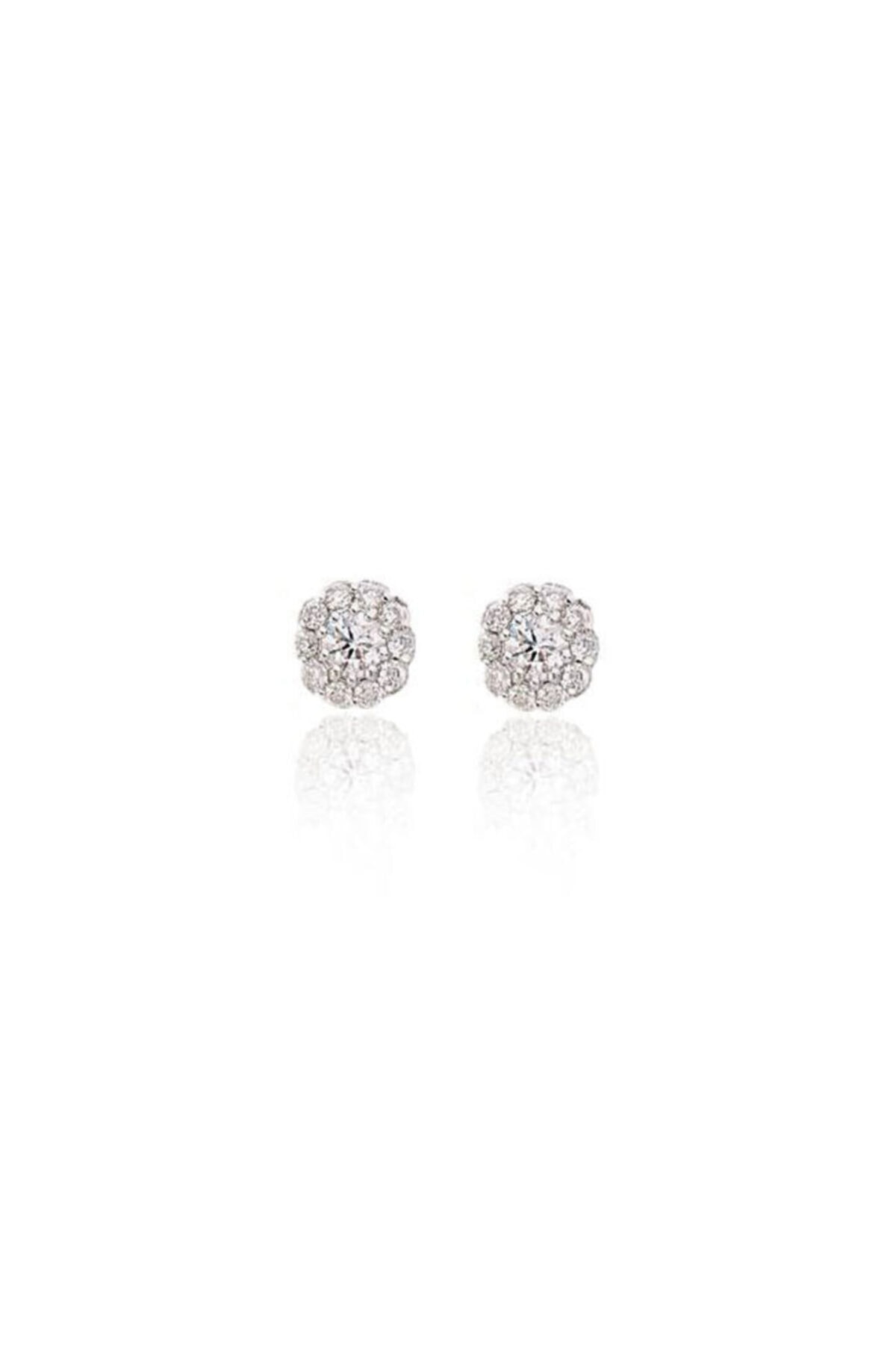 EnginGold 0.42 Ct Coronet Pırlanta Tektaş Küpe