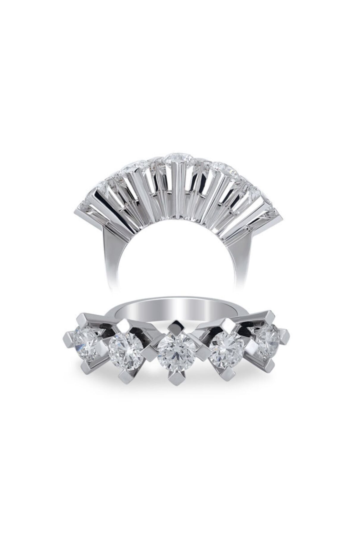 EnginGold 1,83ct Pırlanta Beştaş Yüzük-18k