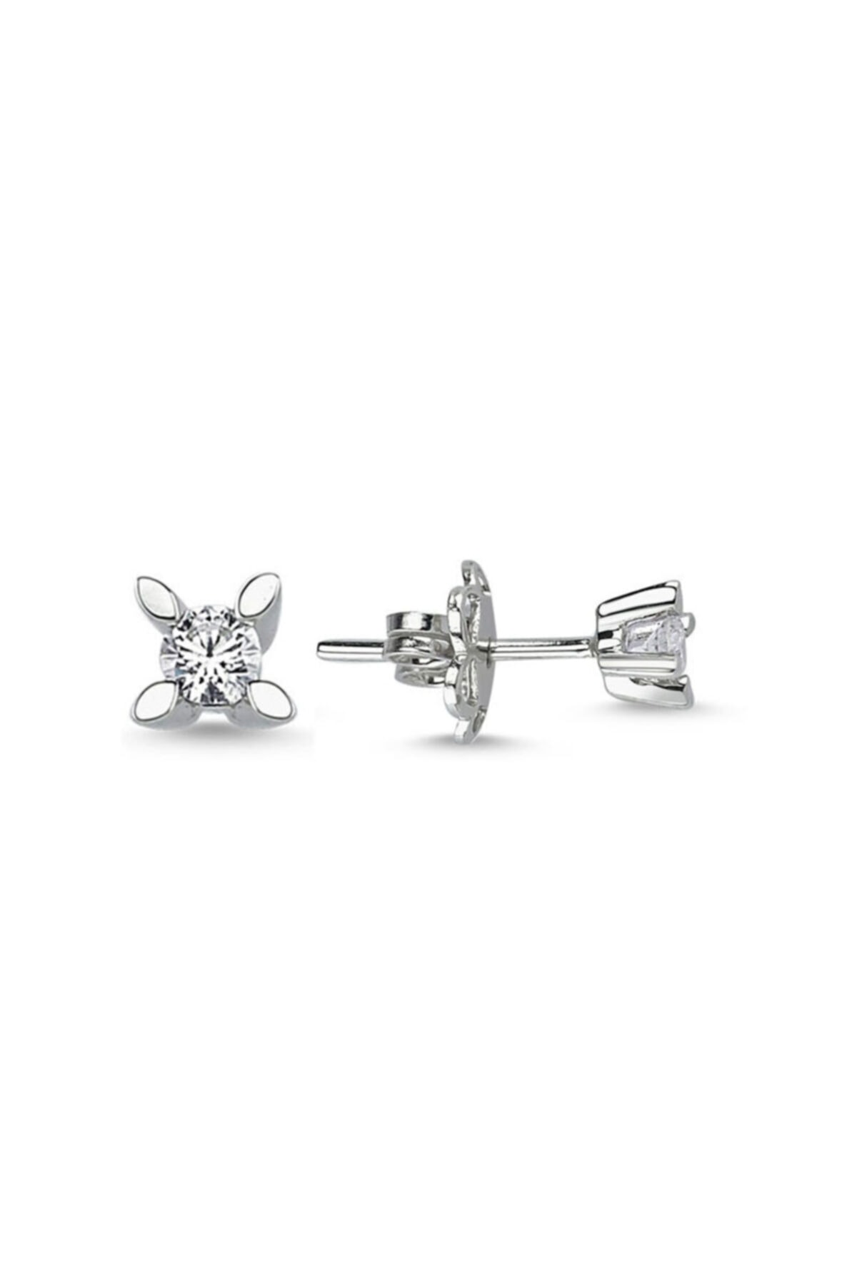 EnginGold 0.72ct Pırlanta Tektaş Küpe