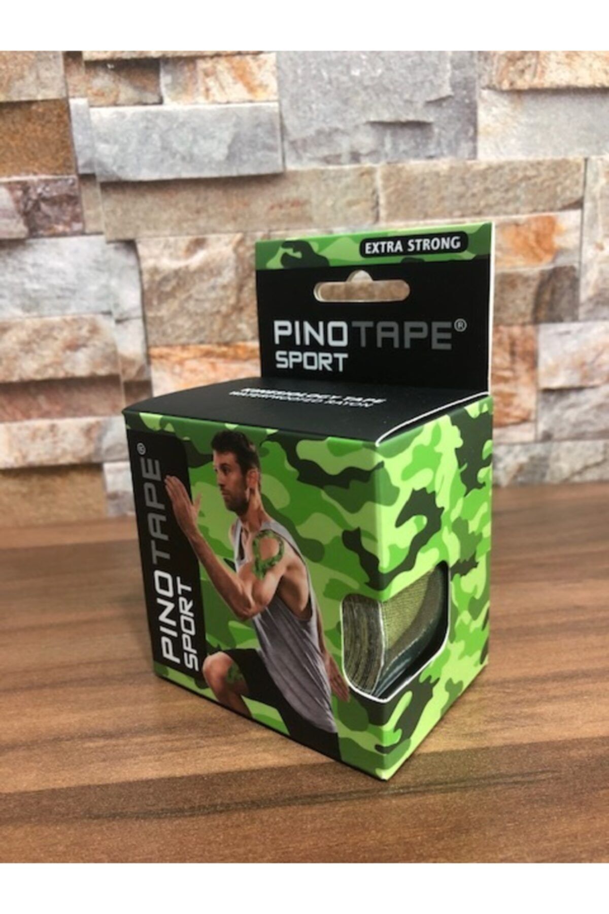 PinoTape Pıno-tape Sports Kınesılogy Tape-ağrı Bandı Desenli Yeşil 5m*5cm