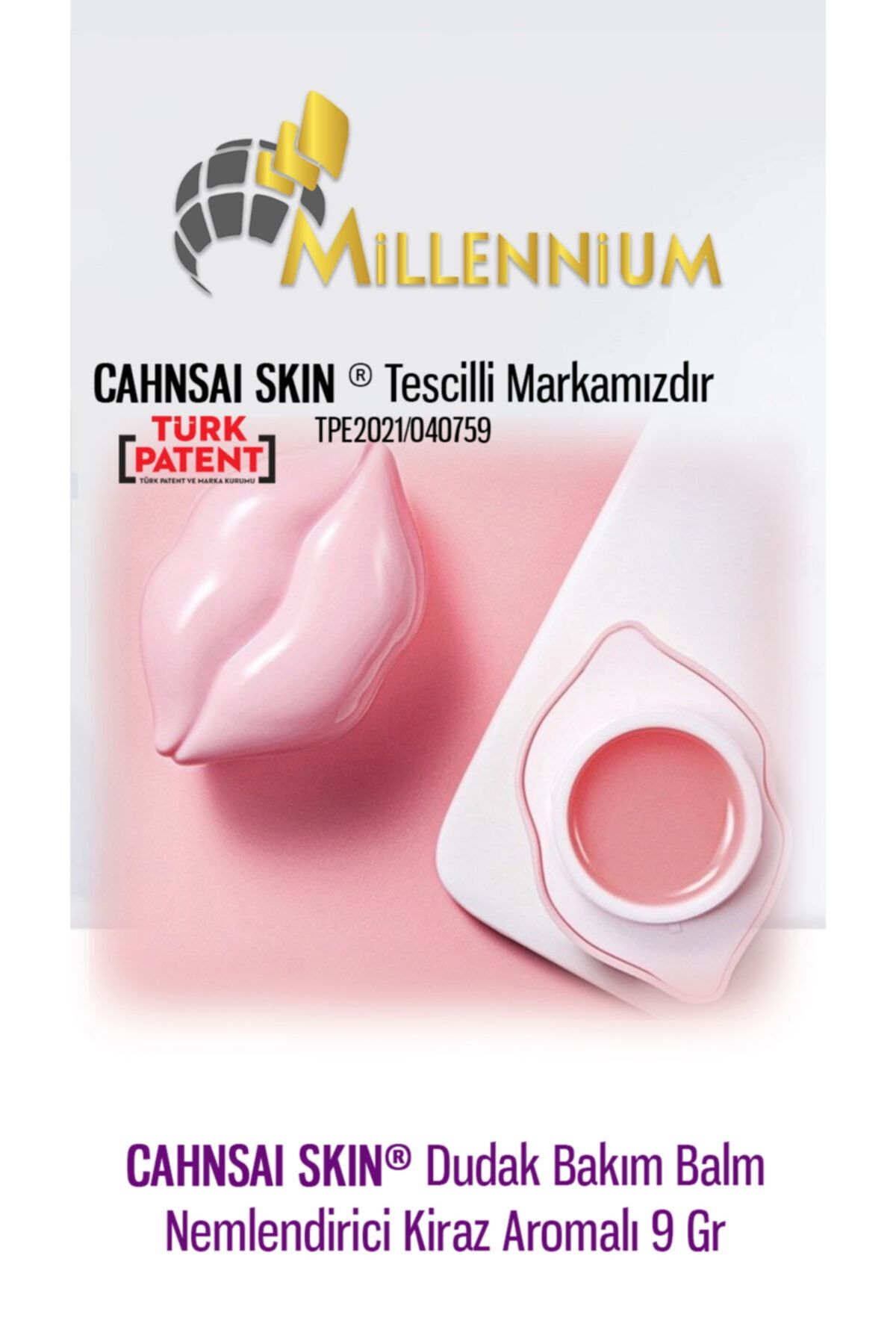 CAHNSAI SKIN Yüksek Kolajenli Dudak Bakım Balm Nemlendirici Kiraz Aromalı 9 gr