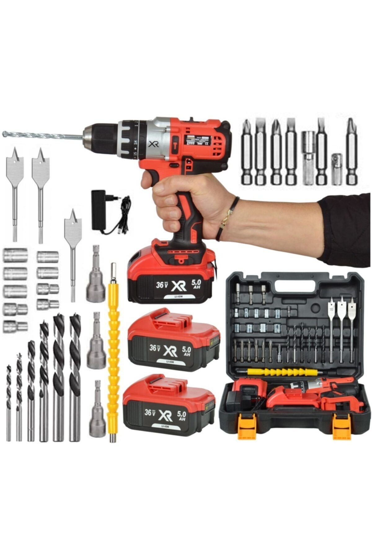 Mager Xr 36 Watt 5 Ah Metal Şanzuman Darbeli Setli Çantalı Yedek Akülü Vidalama Matkap