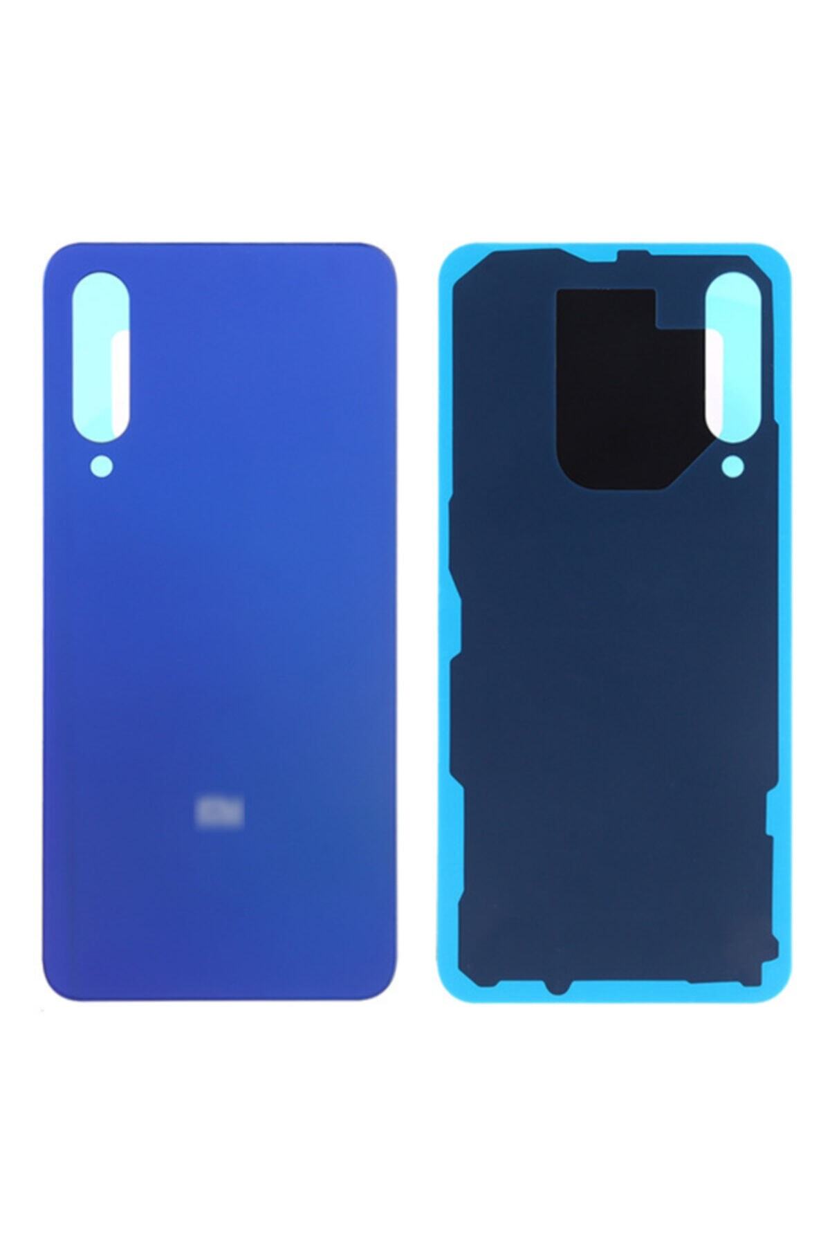 Ally Mobile Xiaomi Mi 9se Uyumlu Arka Pil Batarya Kapağı Cam Lens Mavi