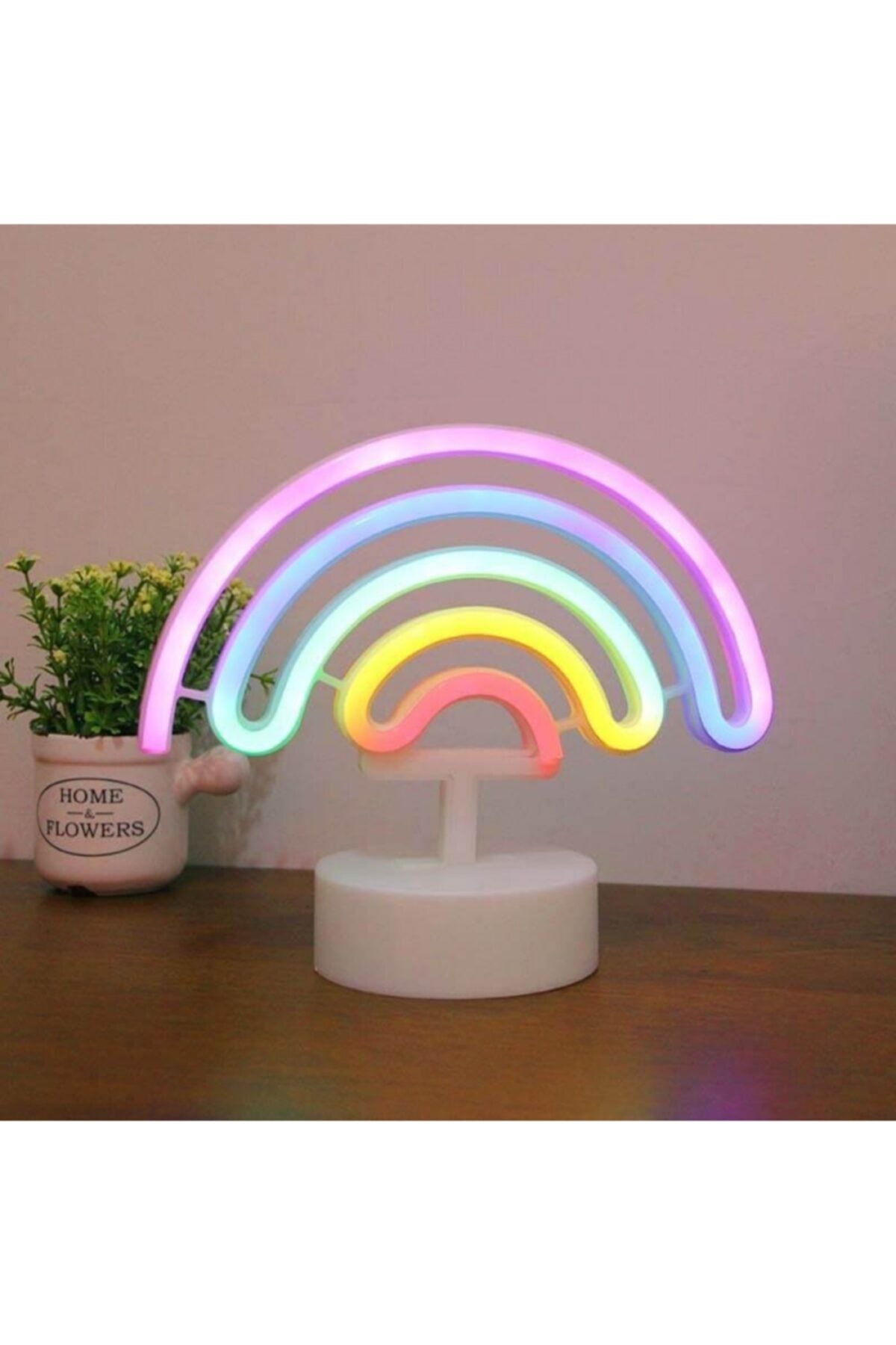 DAPYY STORE Neon Işıklı Gökkuşağı Masa Lambası Ve Gece Lambası